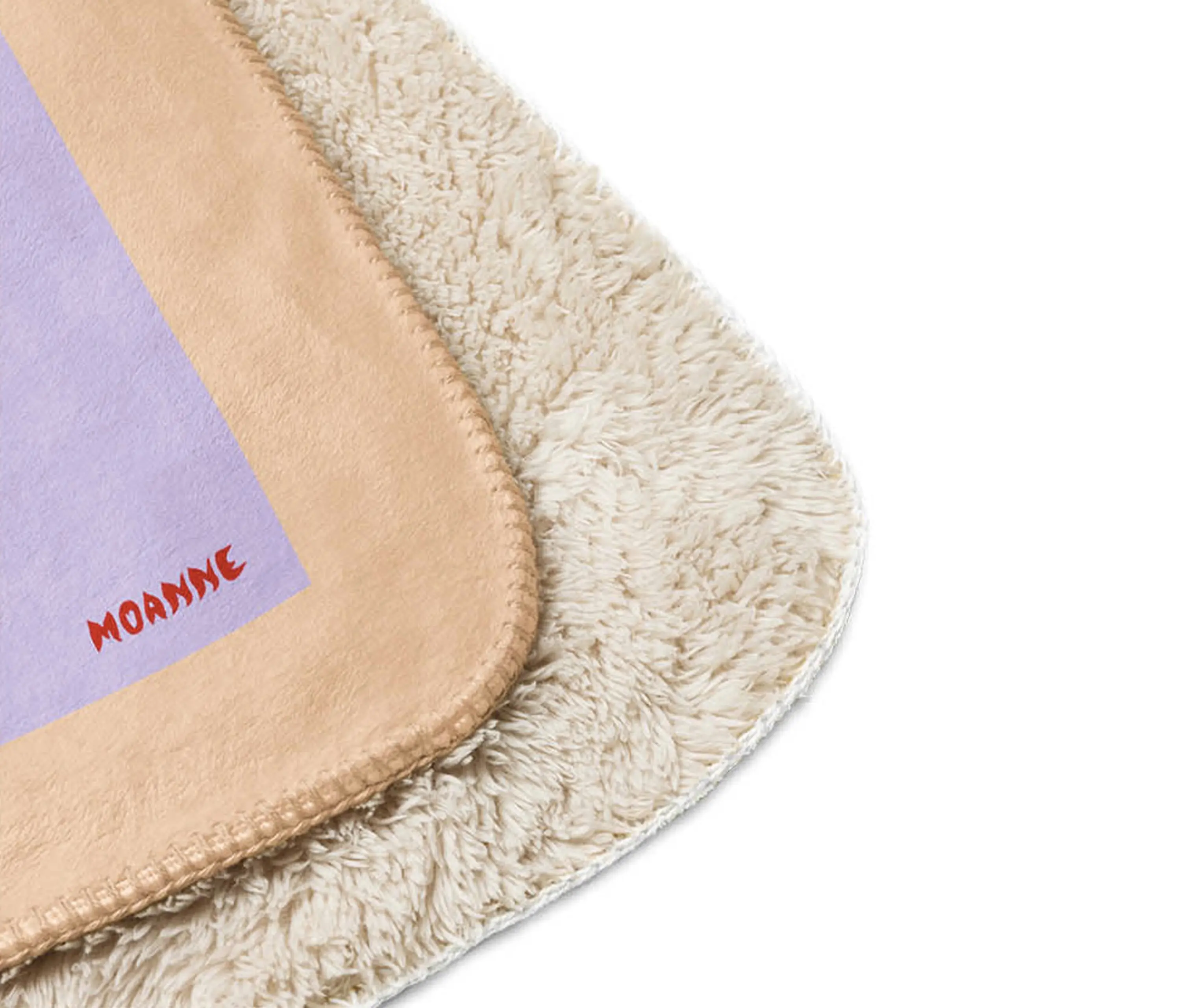 moanne - Boreal Blanket Beige/Lilac Framed