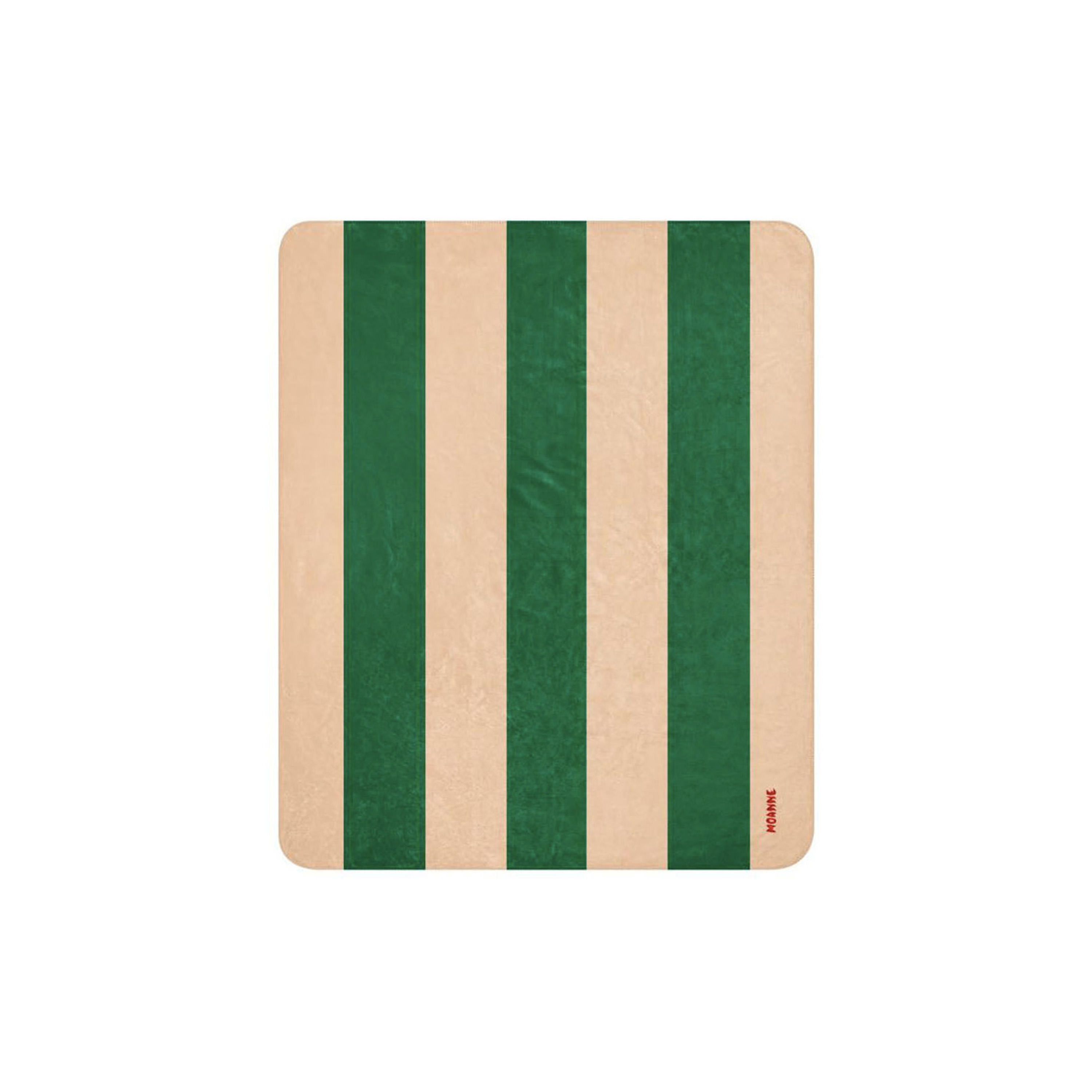 Afficher le produit Boreal Blanket Green/Beige Striped du fabricant moanne