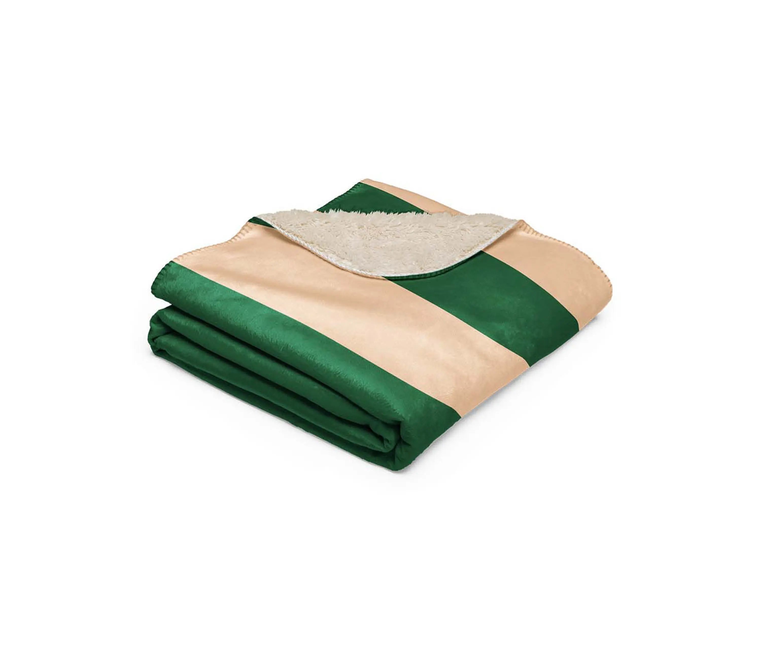 moanne - Boreal Blanket Green/Beige Striped