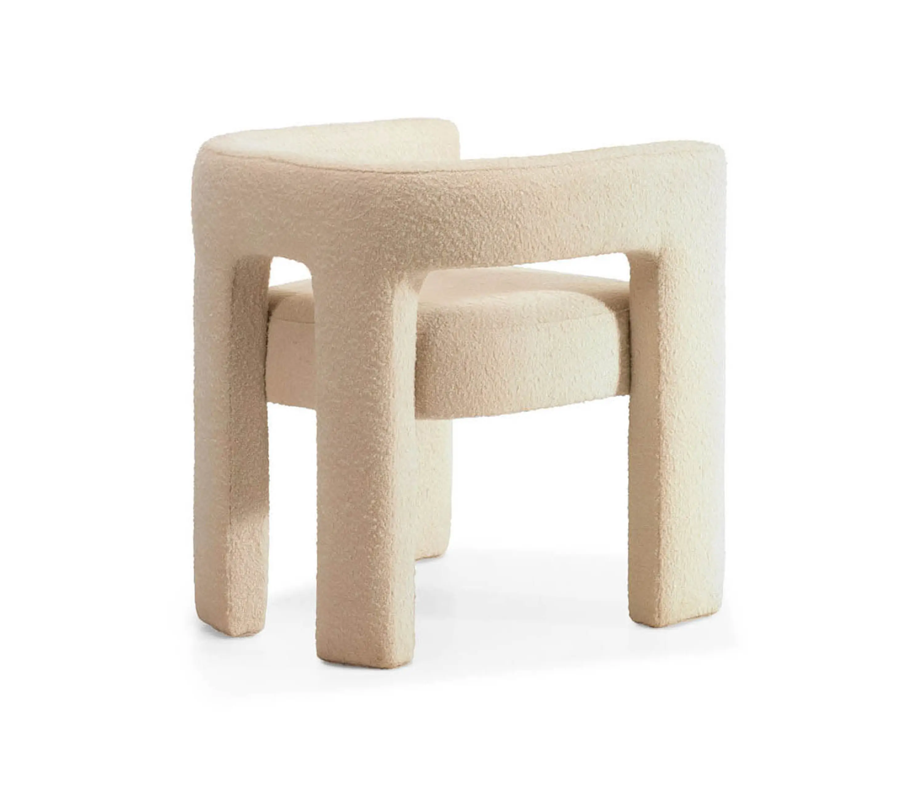 moanne - Brutal Armchair White Bouclé