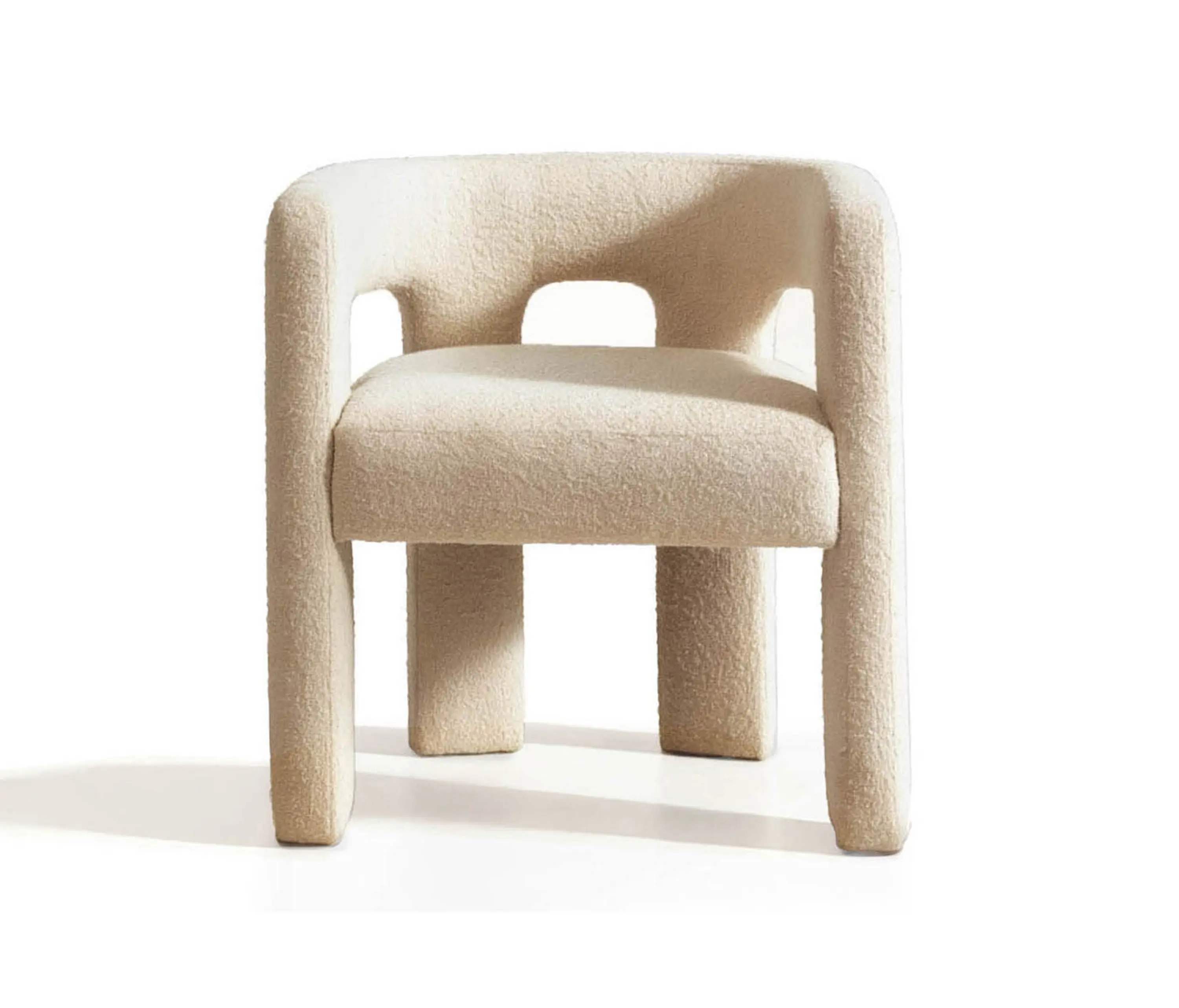 moanne - Brutal Armchair White Bouclé