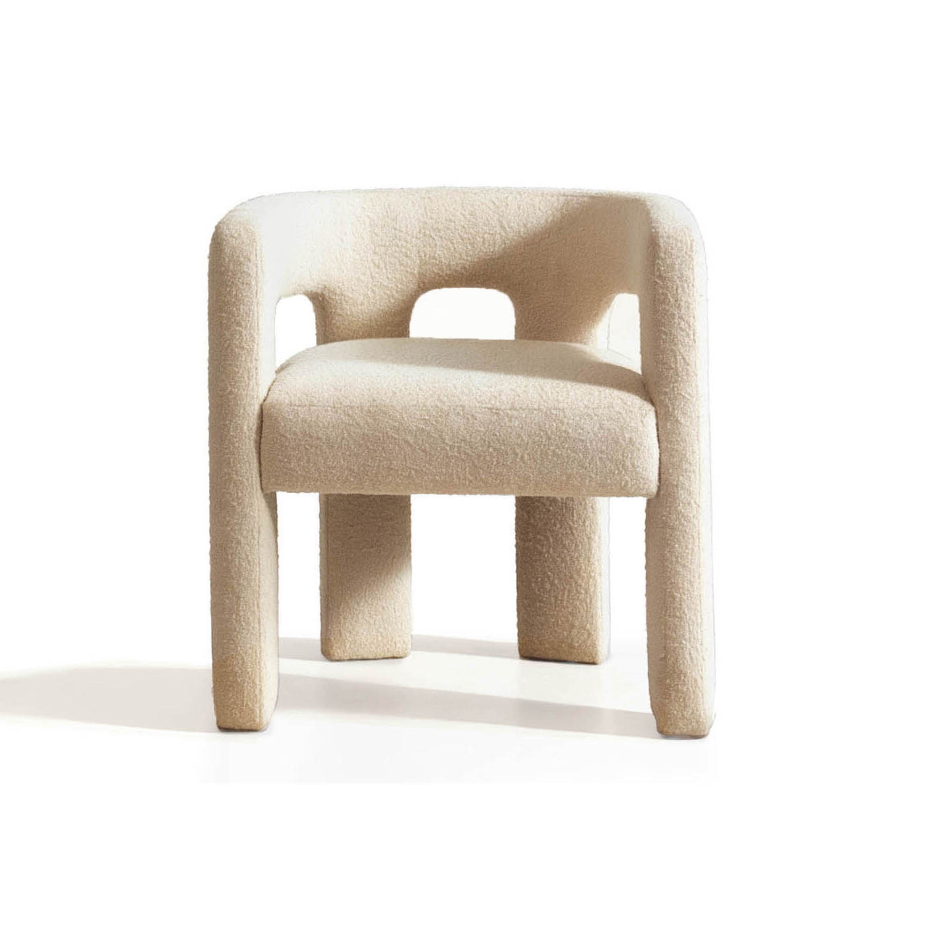 Brutal Armchair White Bouclé