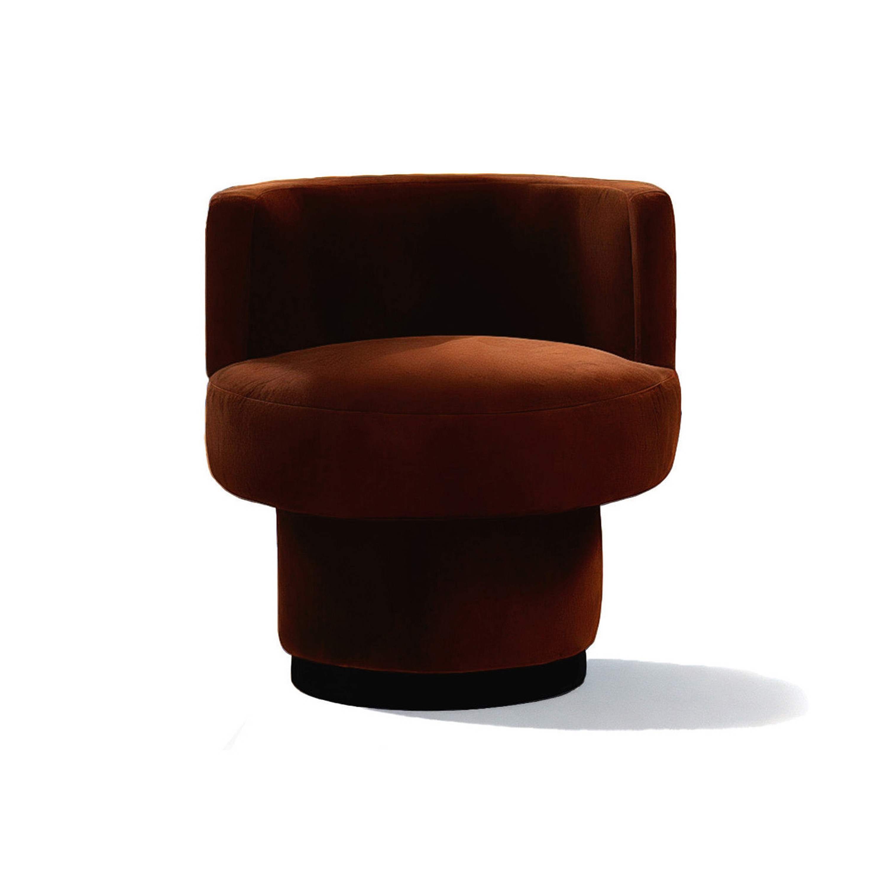 Caos Accent Chair Brown Velvet