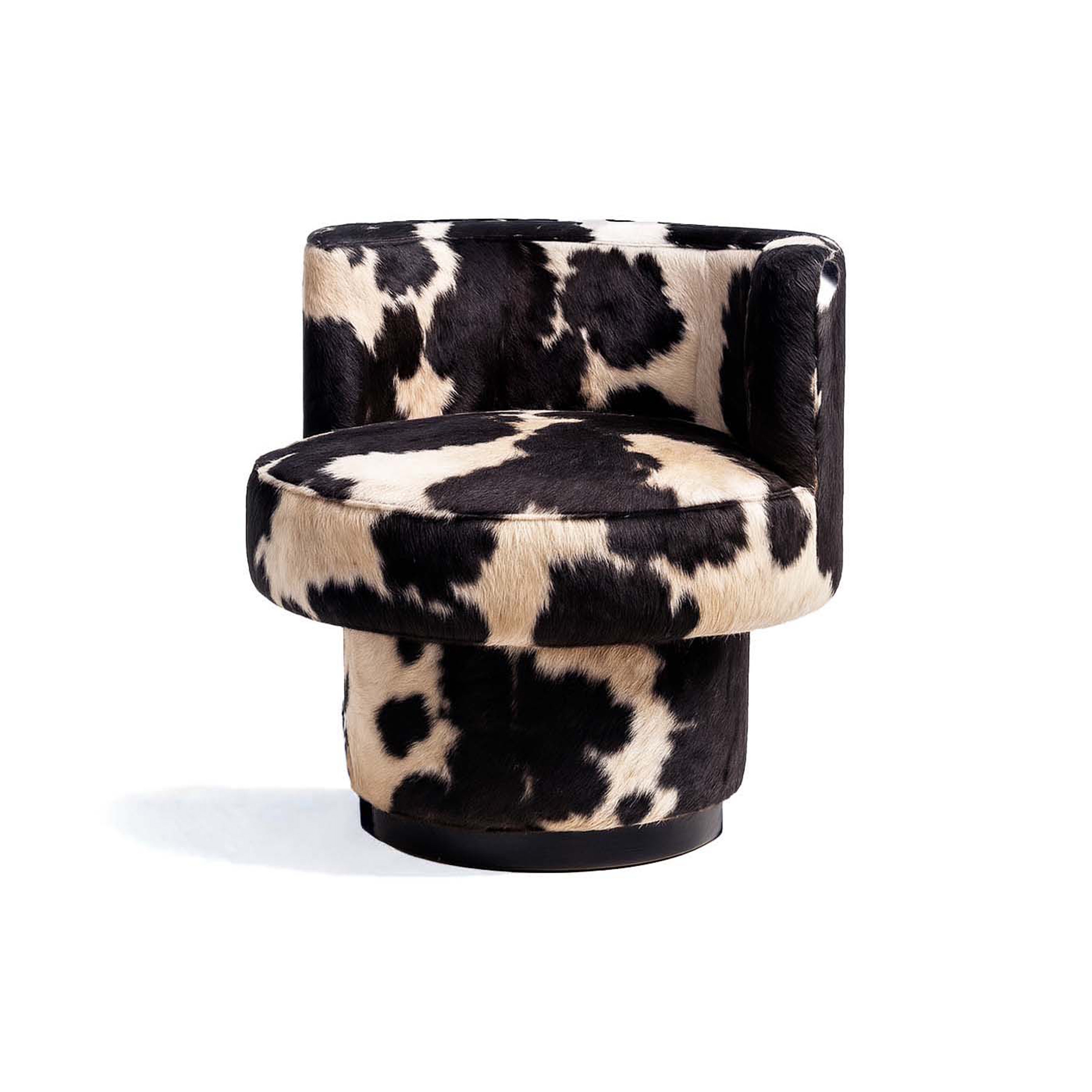 Caos Accent Chair Cow Furry Velvet