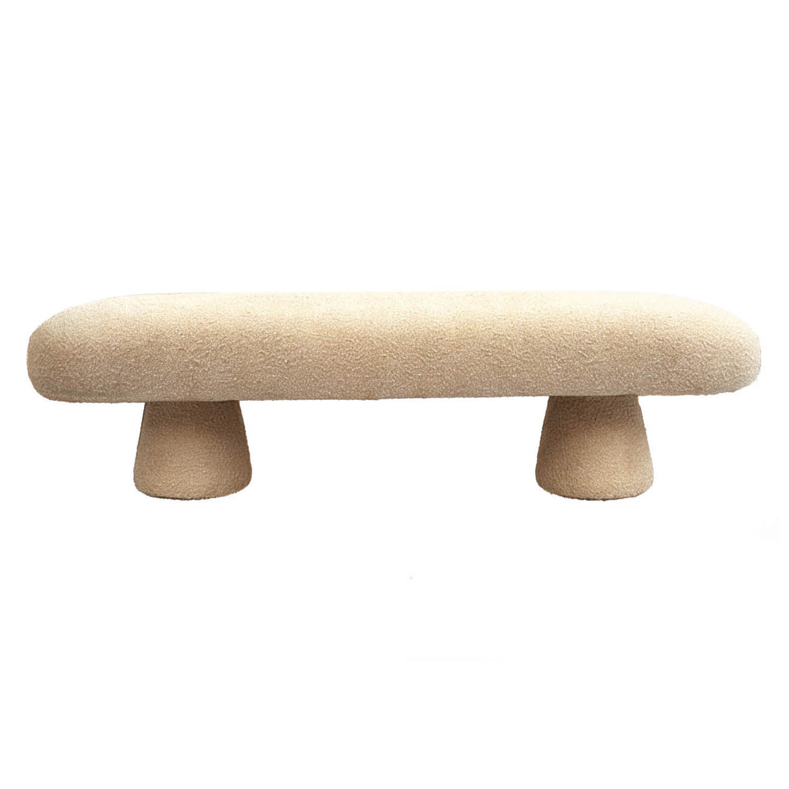 Éxtasis Bench White Bouclé