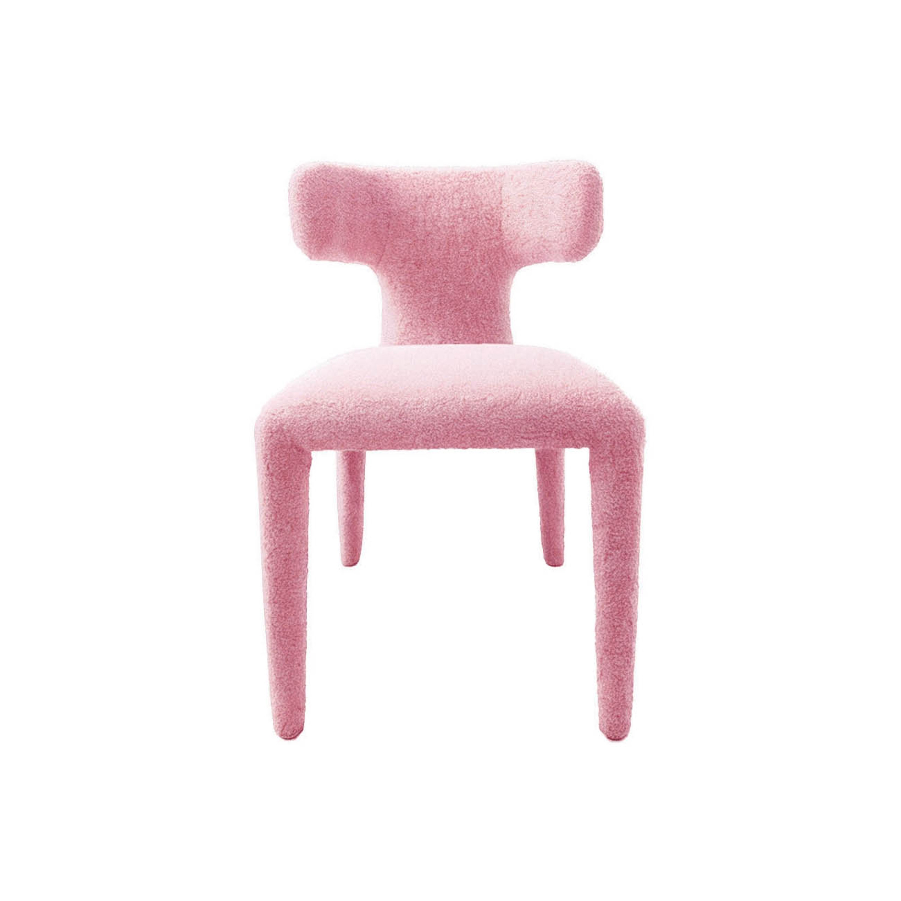 Instinto Dining Chair Pink Bouclé