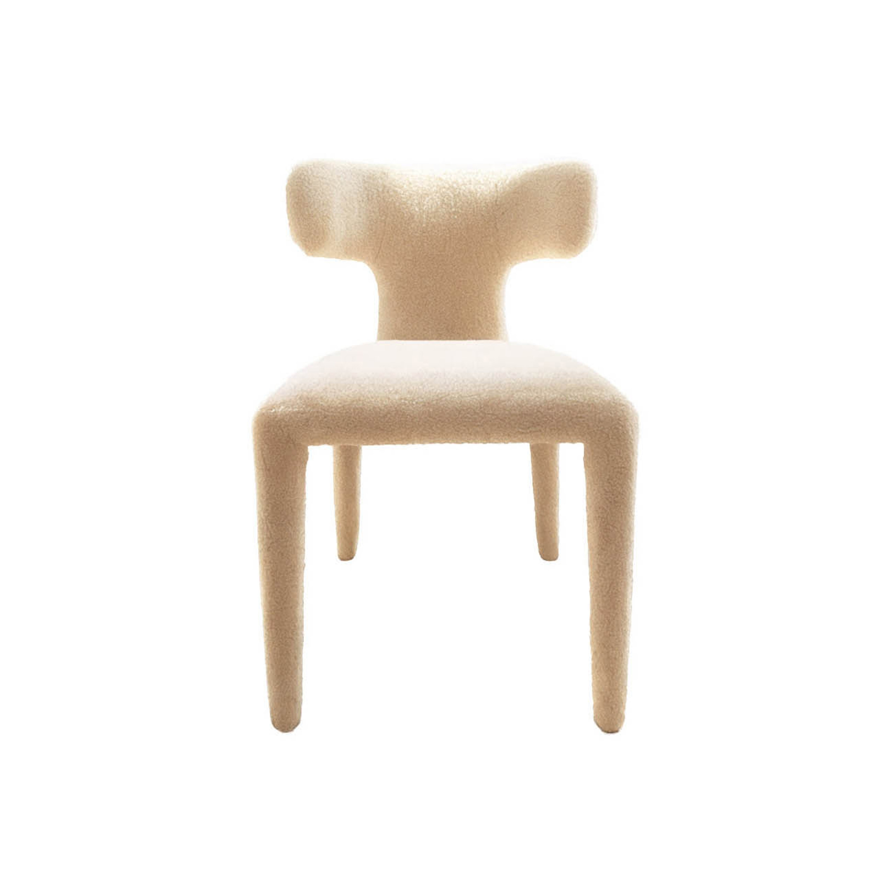 Instinto Dining Chair White Bouclé
