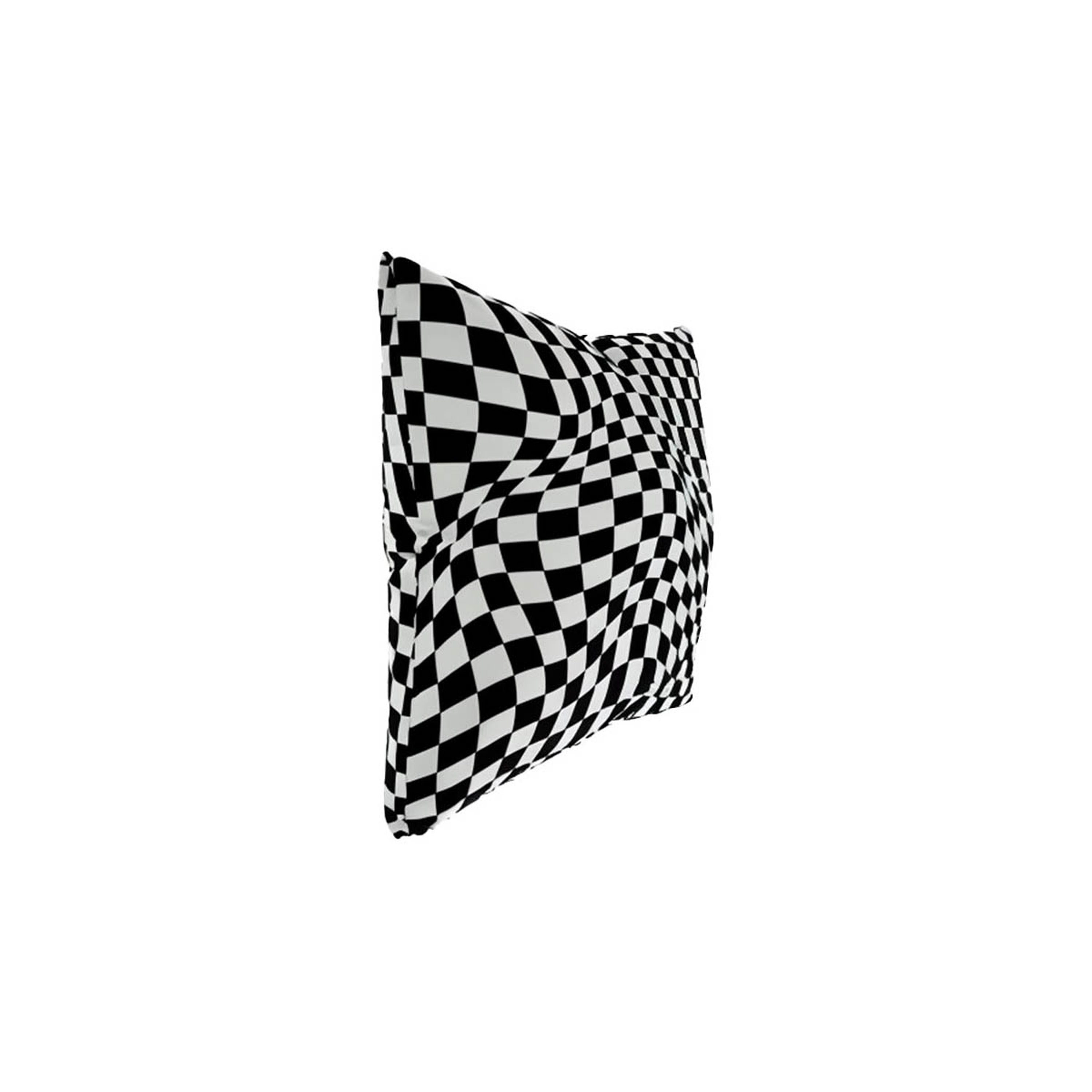 Trama Cushion Black/White Checkered