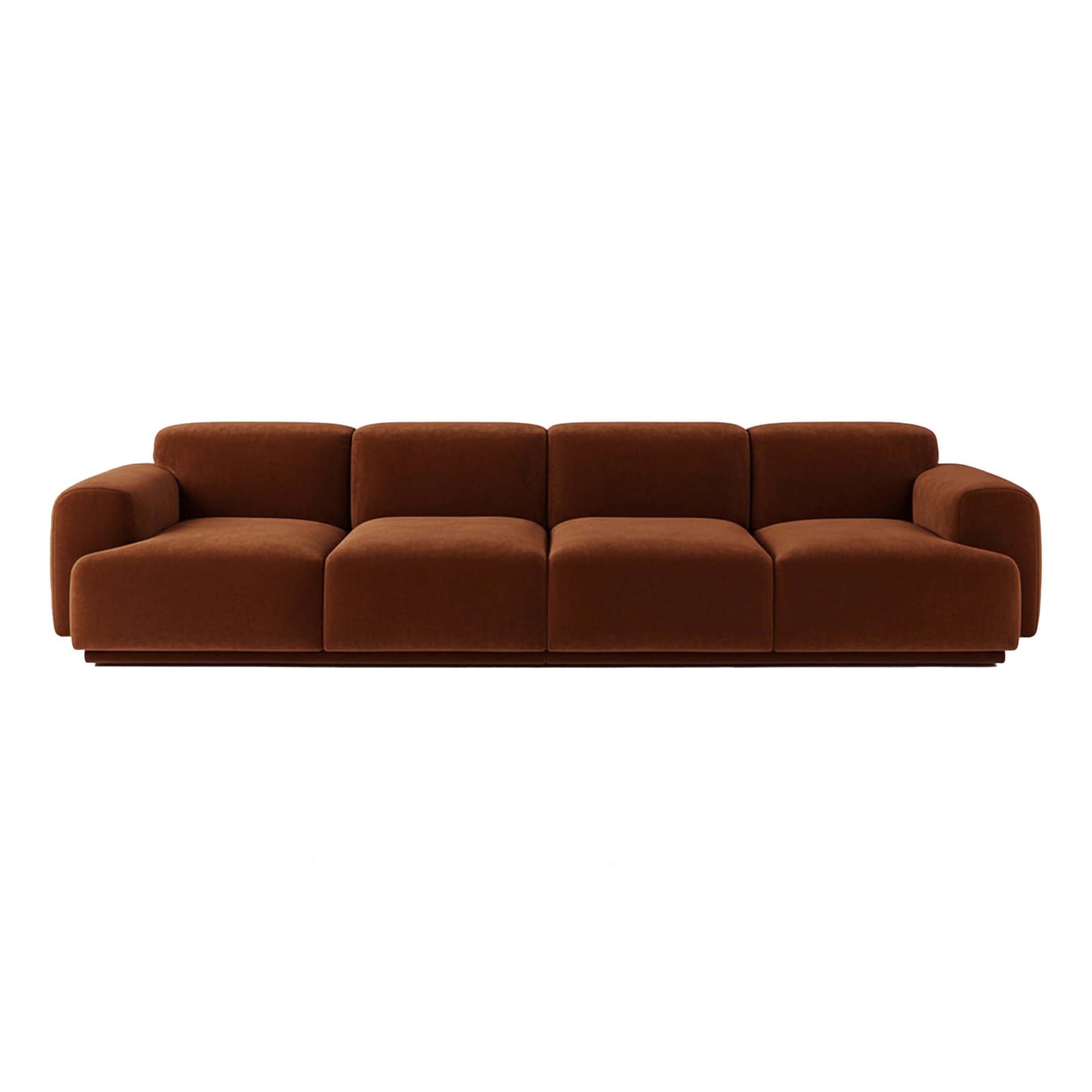 Abundancia Modular Sofa Brown Velvet