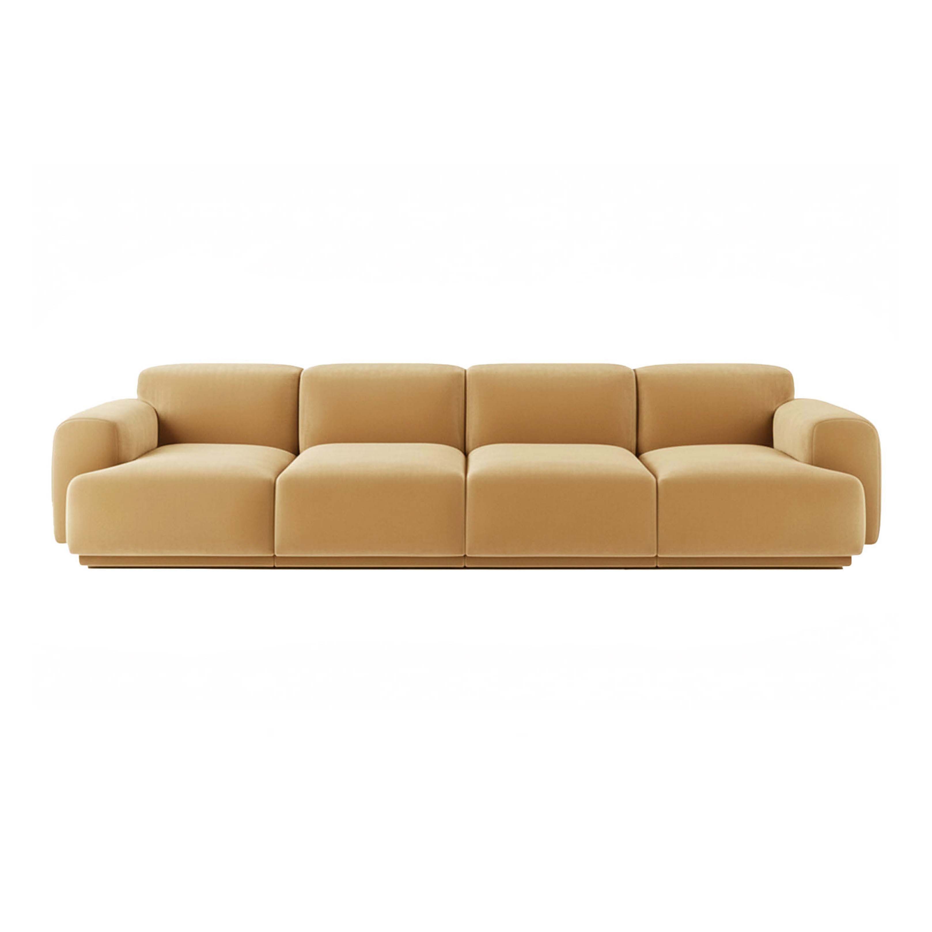 Abundancia Modular Sofa Creme Velvet