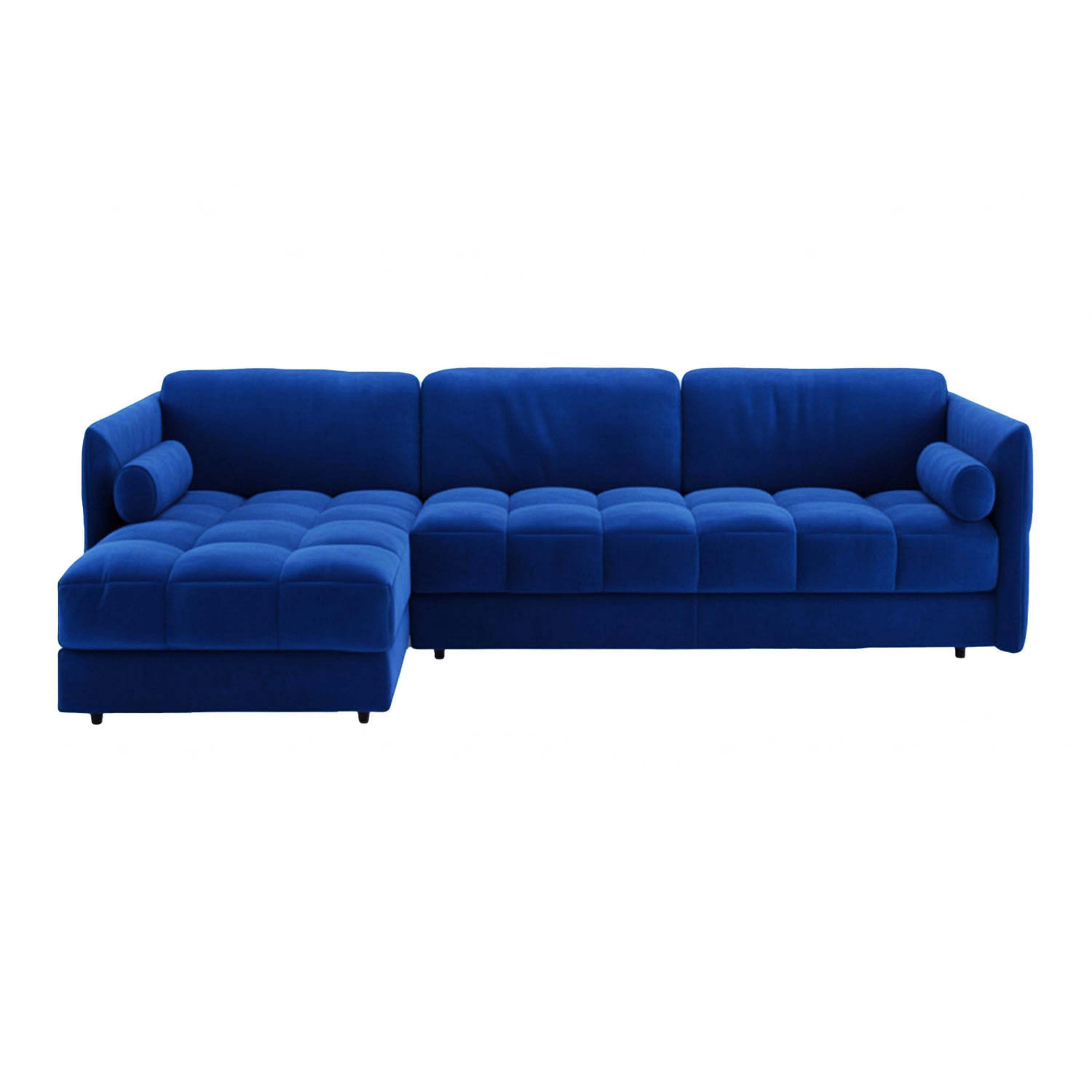 Vínculo Sectional Sofa Blue Velvet