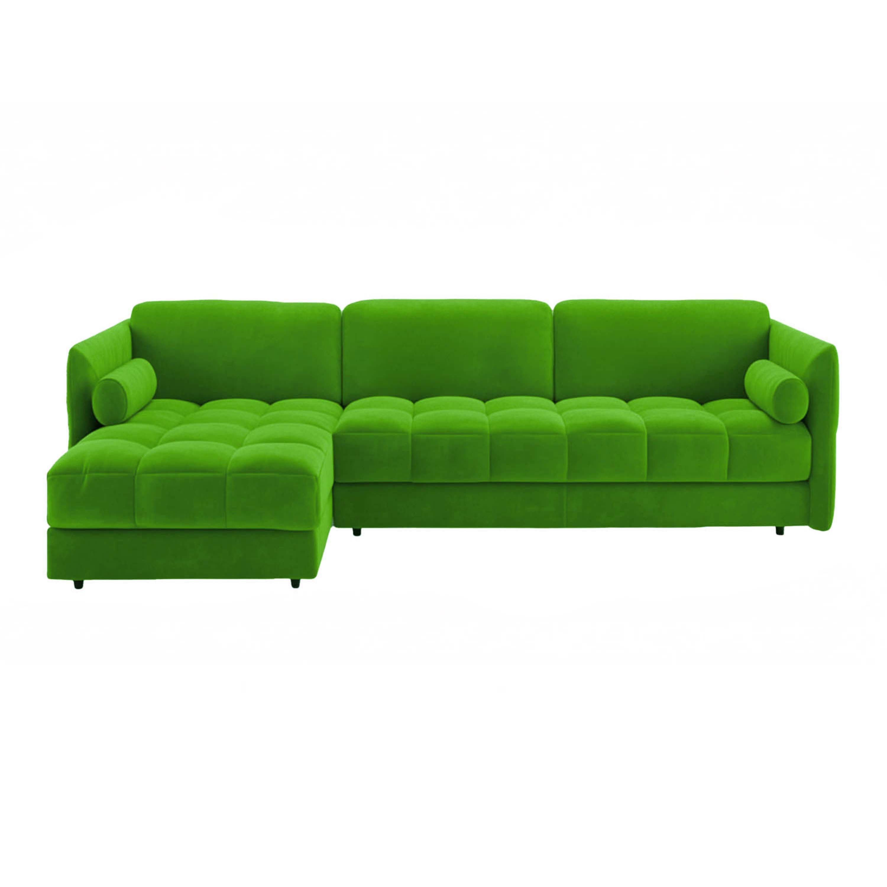 Vínculo Sectional Sofa Green Velvet