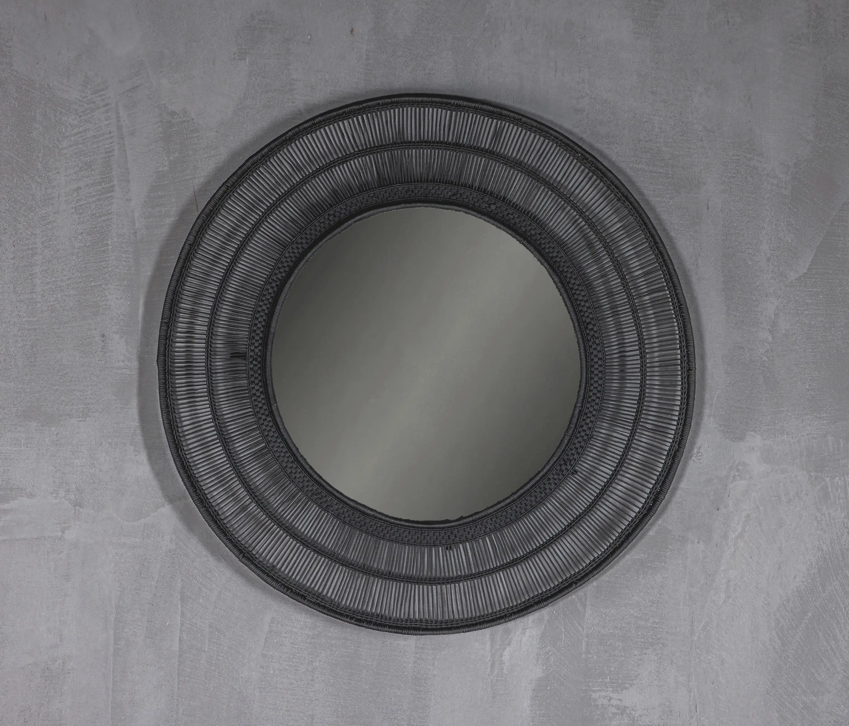 Set Collection - Malawi | Mirror Round Black Small
