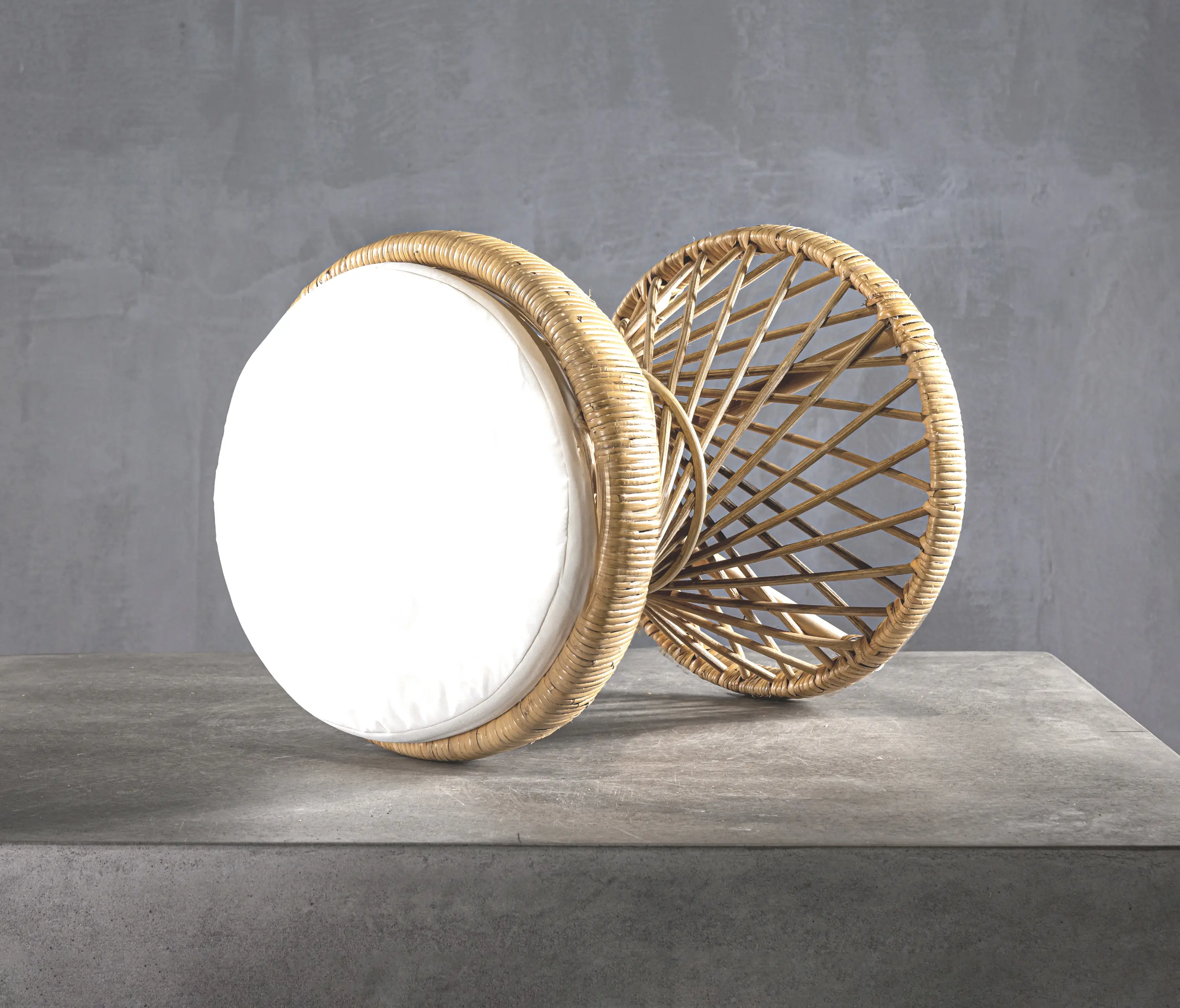 Set Collection - Kanso | Peacock 45 Stool with Cushion