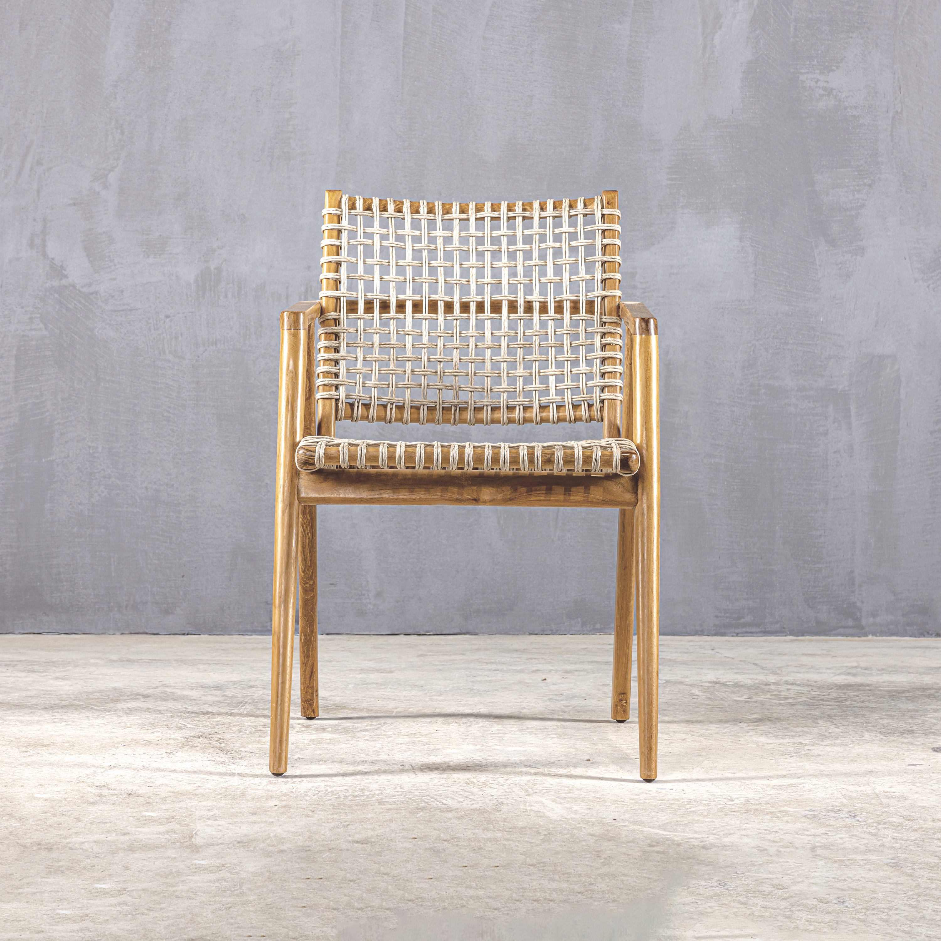 Display product Slow | Conchita Armchair Rope Beige Teak from manufacturer Set Collection