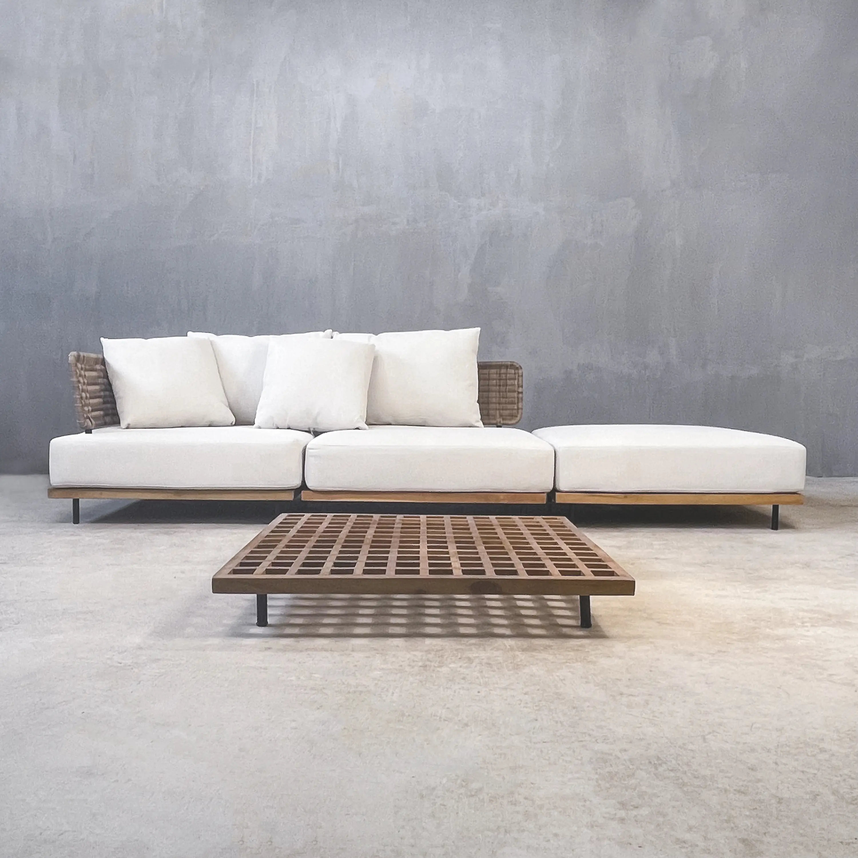 Set Collection - Kanso | Letizia Single Element Sofa Teak Αluminium