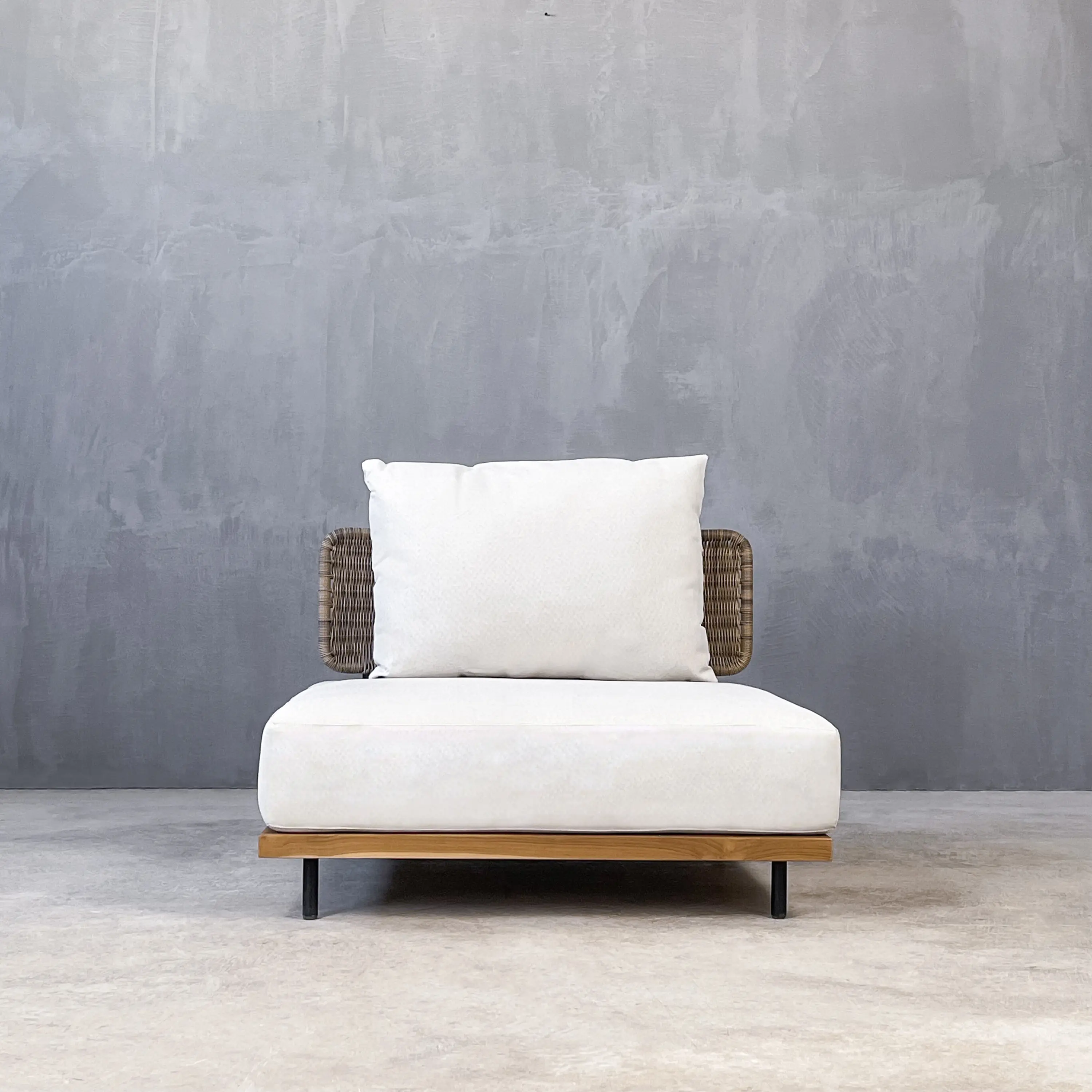 Set Collection - Kanso | Letizia Single Element Sofa Teak Αluminium