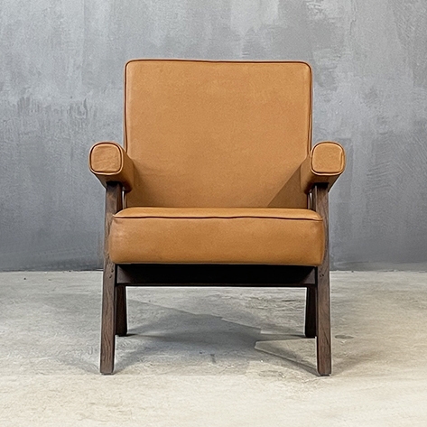 Display product Slow Reclaimed | The Chandi Leather Lounge Armchair from manufacturer Set Collection