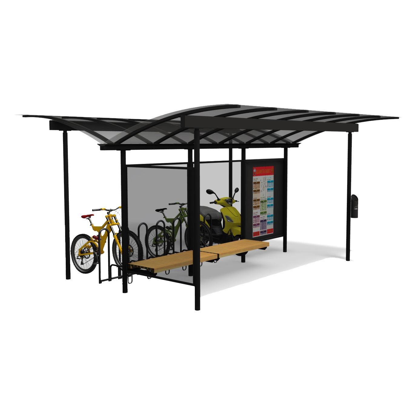 Display product Combi Bike shelter from manufacturer Euroform W