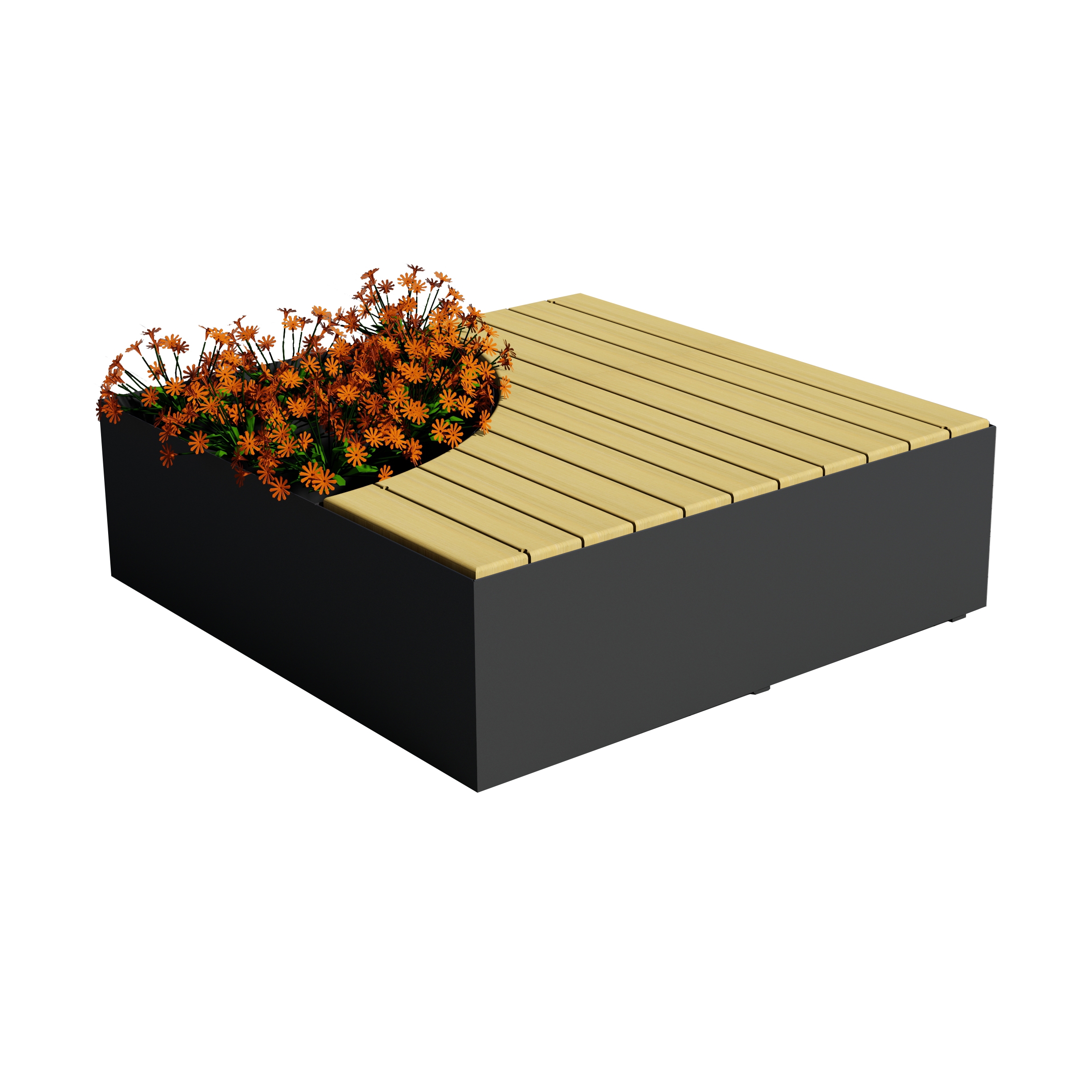 Afficher le produit Isola modular bench & planter du fabricant Euroform W