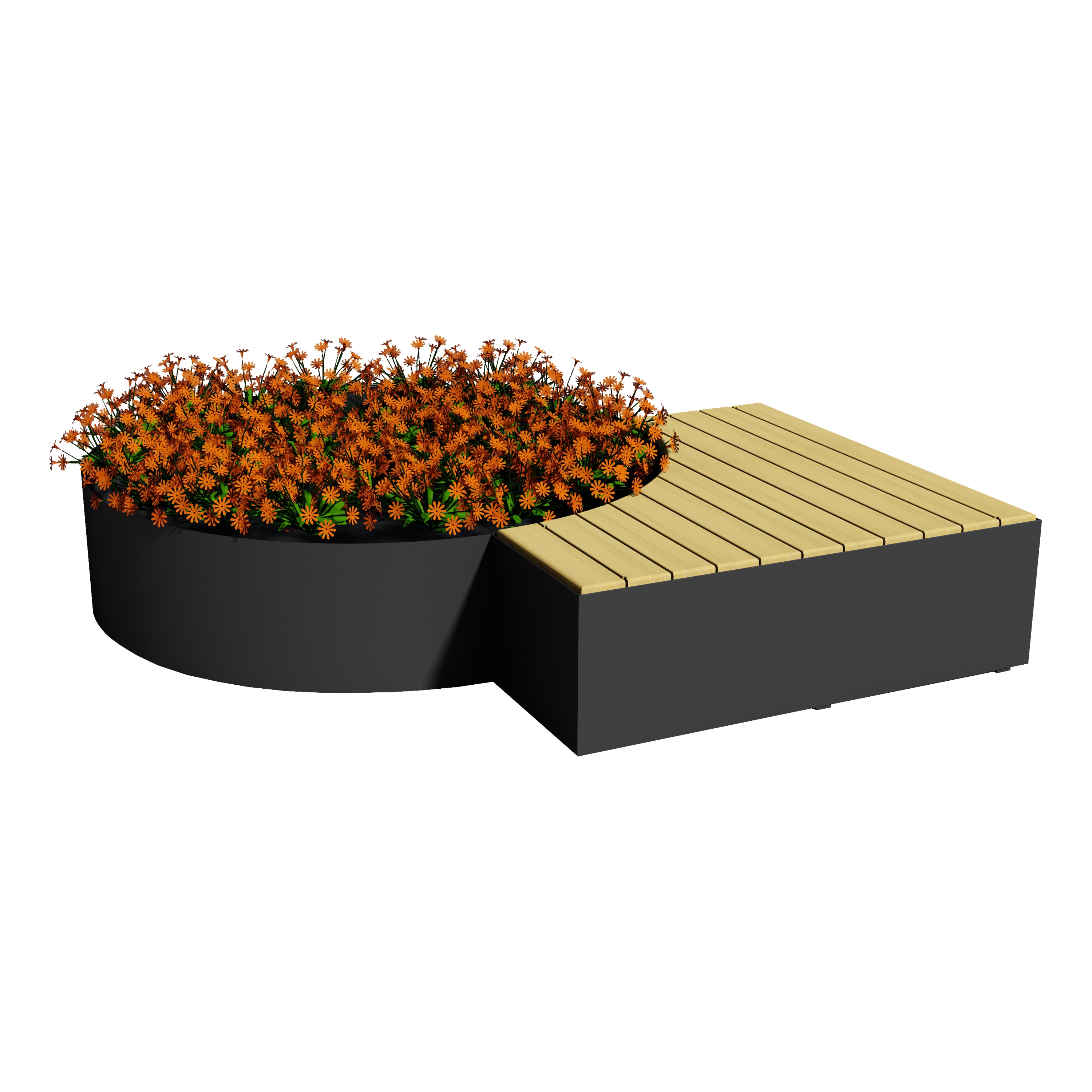 Afficher le produit Isola modular bench & planter du fabricant Euroform W