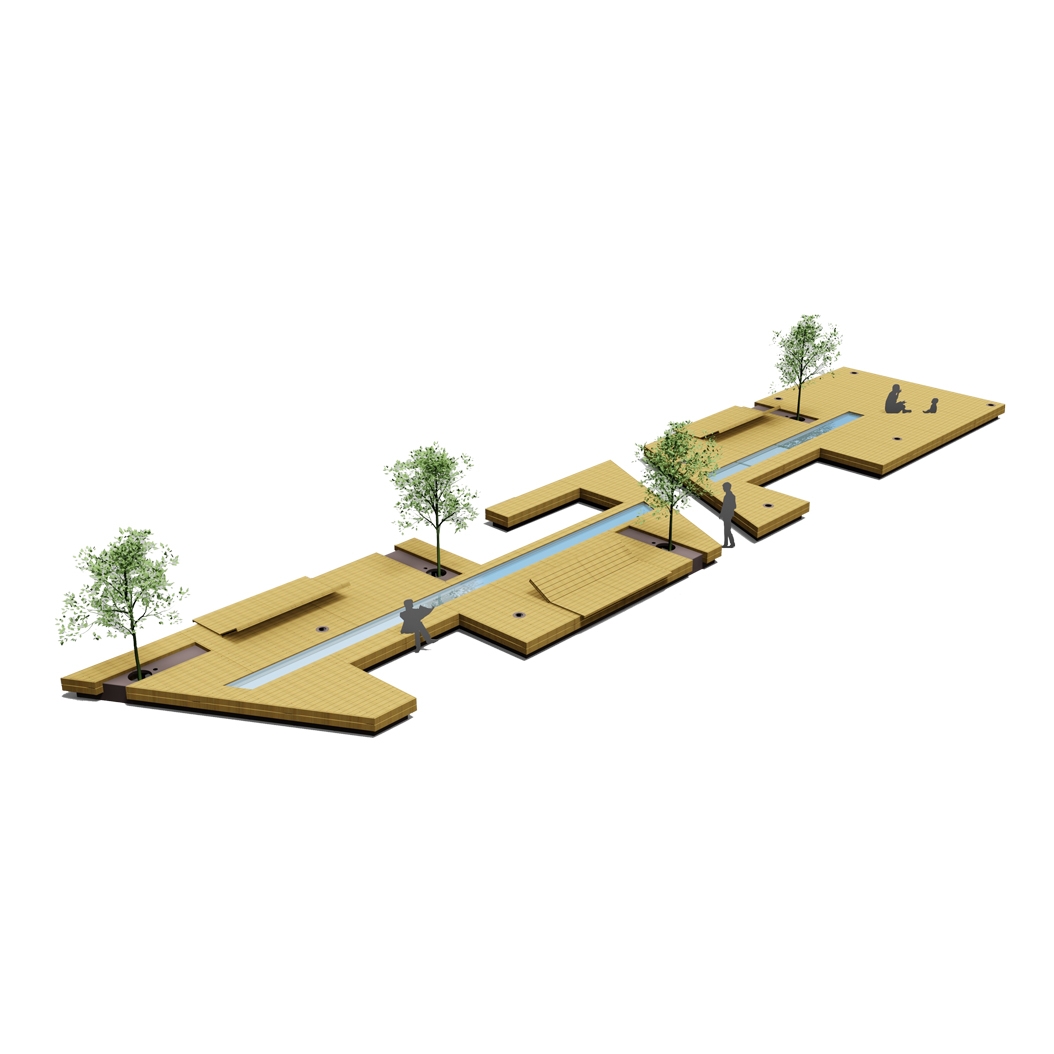 Afficher le produit Orange modular bench du fabricant Euroform W