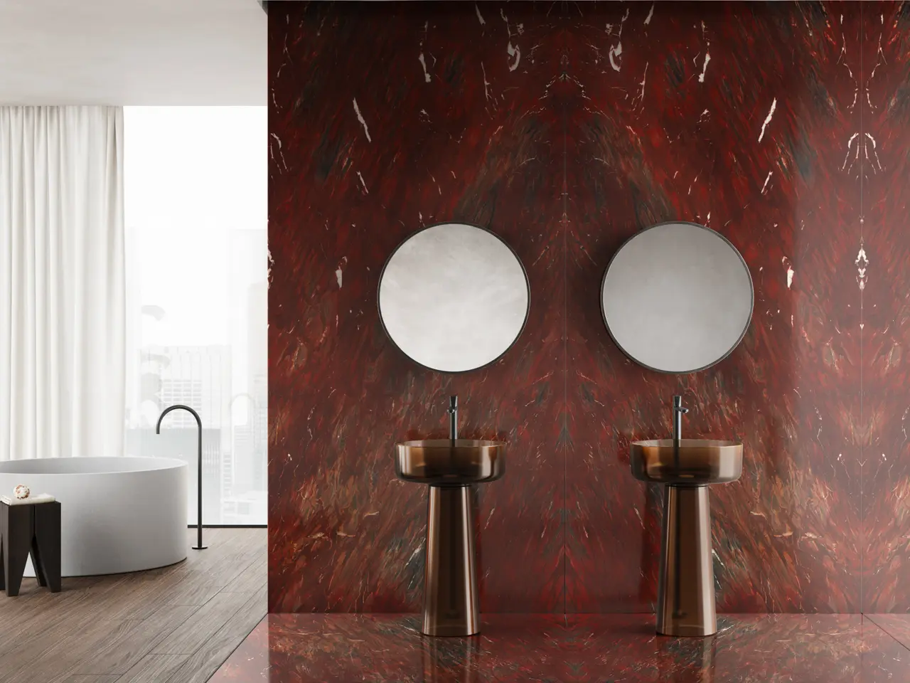 Margraf - Red natural stones | Napoleon Bordeaux
