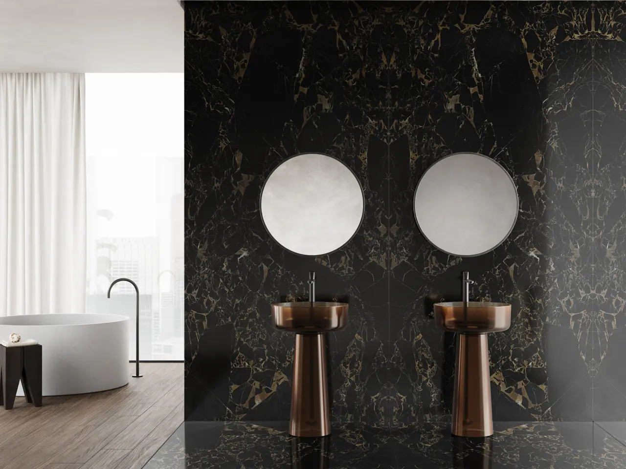 Margraf - Black natural stones | Orange Black