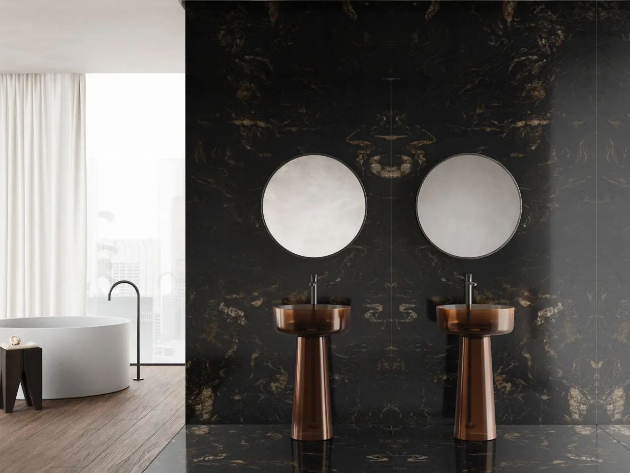 Margraf - Black natural stones | Titanium
