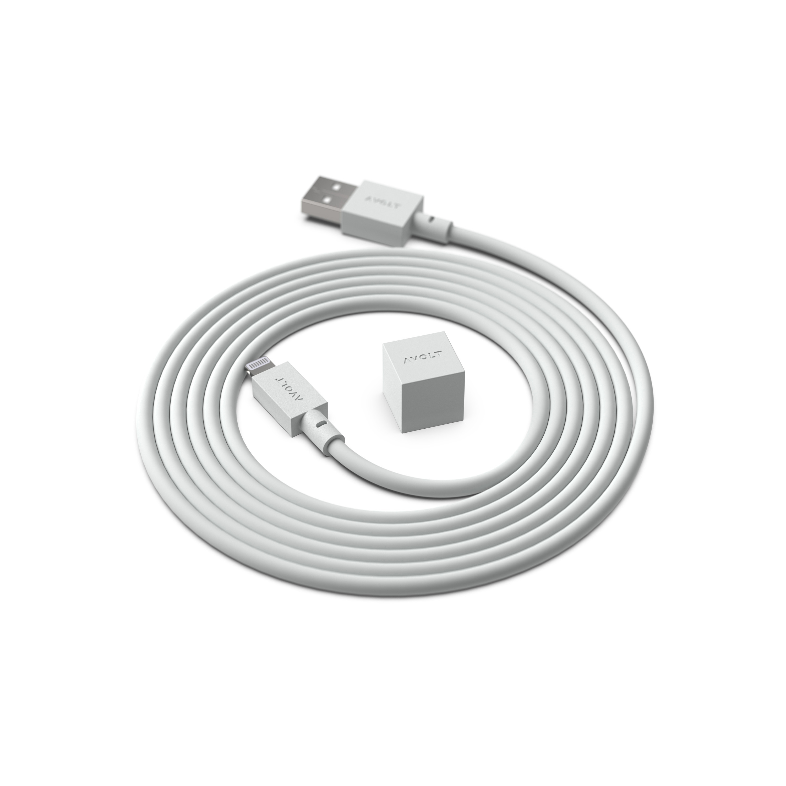 Mostra il prodotto CABLE 1 USB A to Lightning Silicone MFi charging cable, 1.8m - GOTLAND GRAY del produttore Avolt