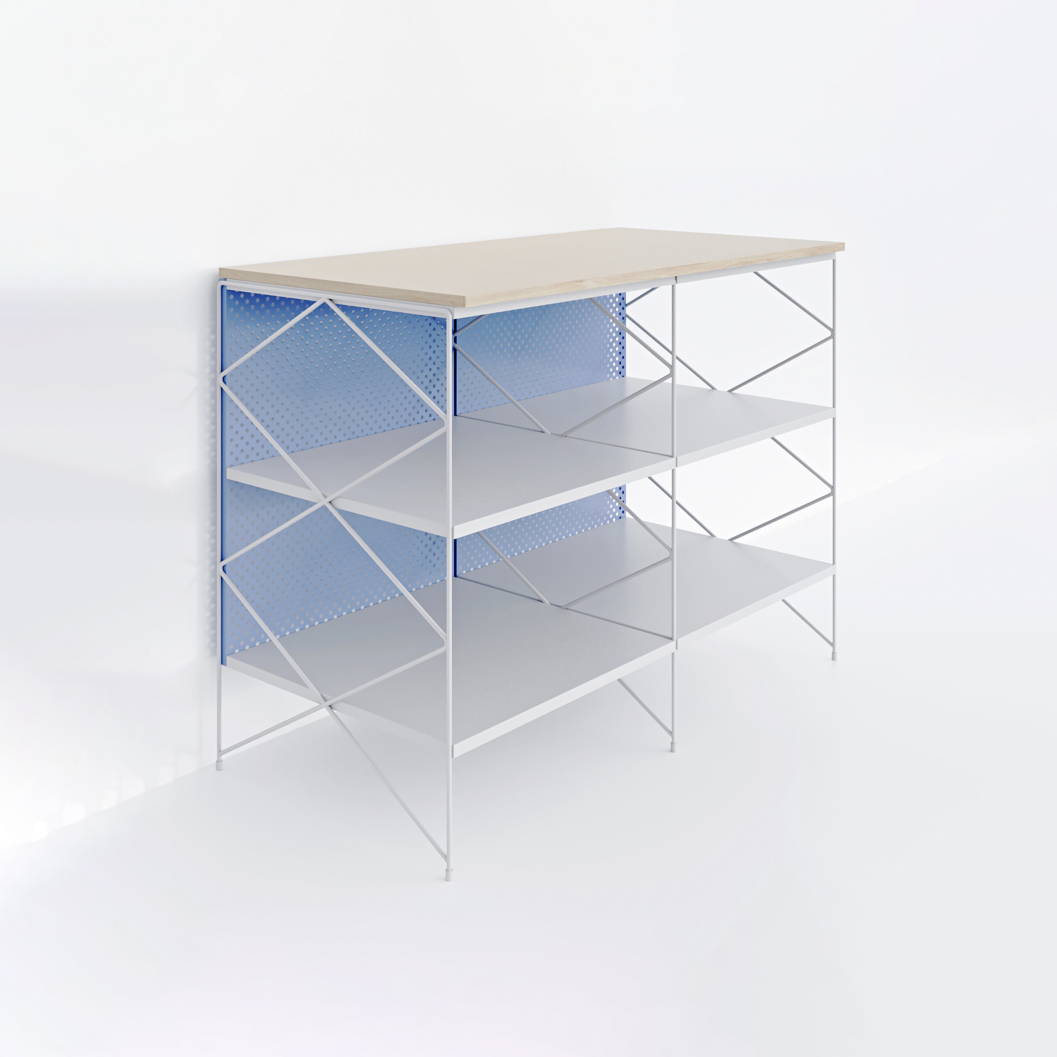 Kitchen Cabinet #1610 | Light blue