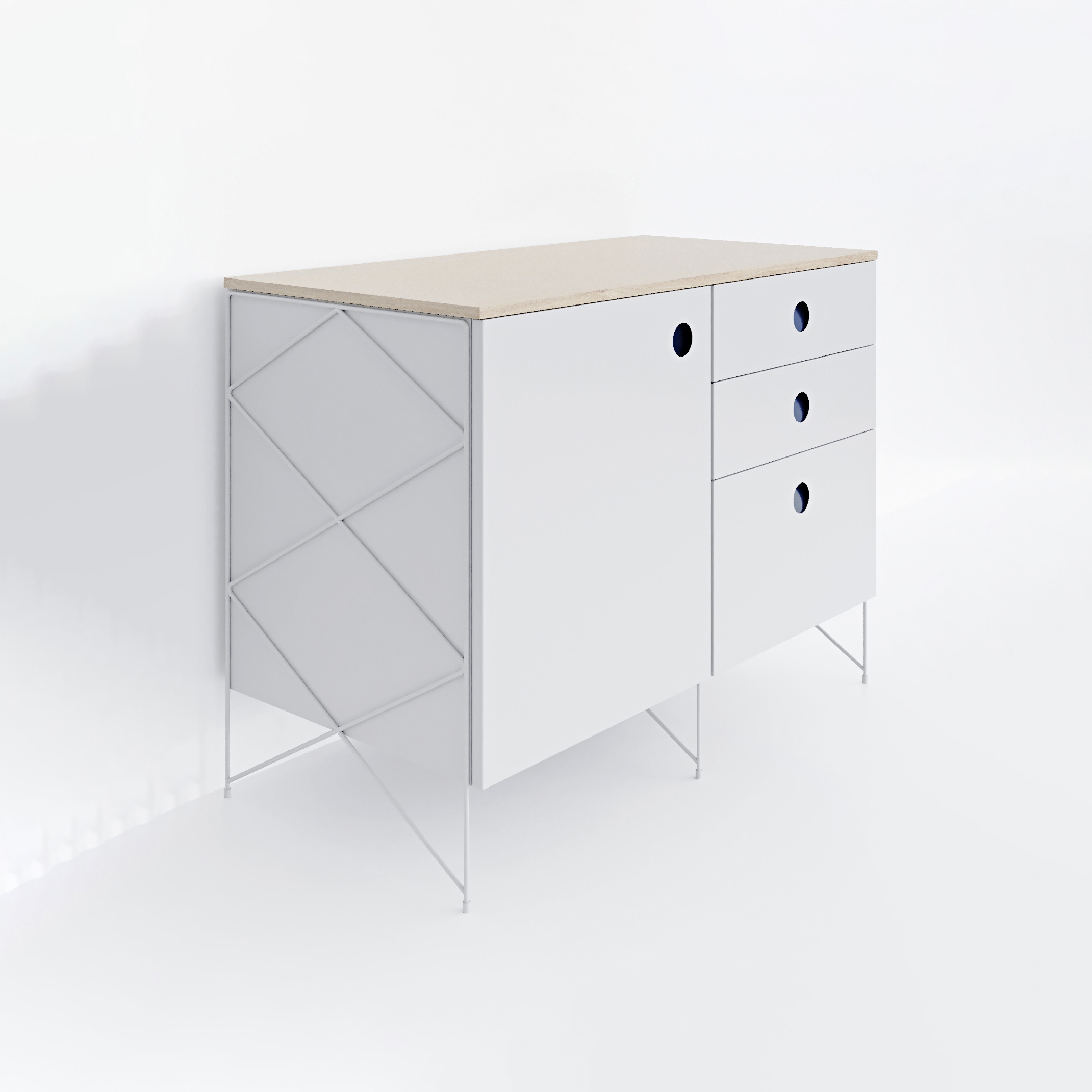 Kitchen Cabinet #1613 | Dark blue