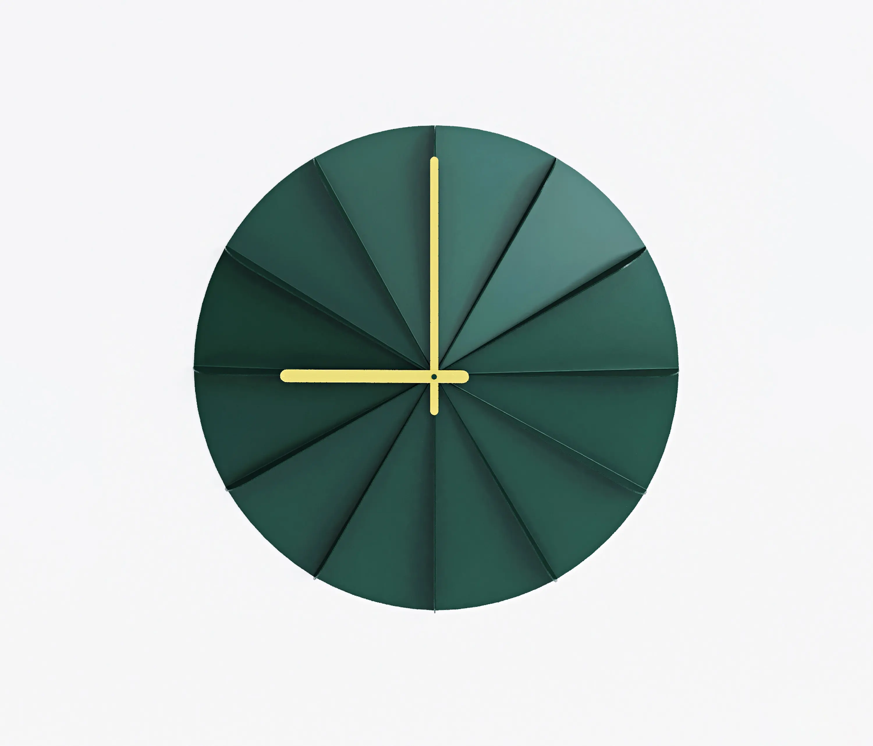 Fleysen - Wall clock #1411 | Dark green Matt