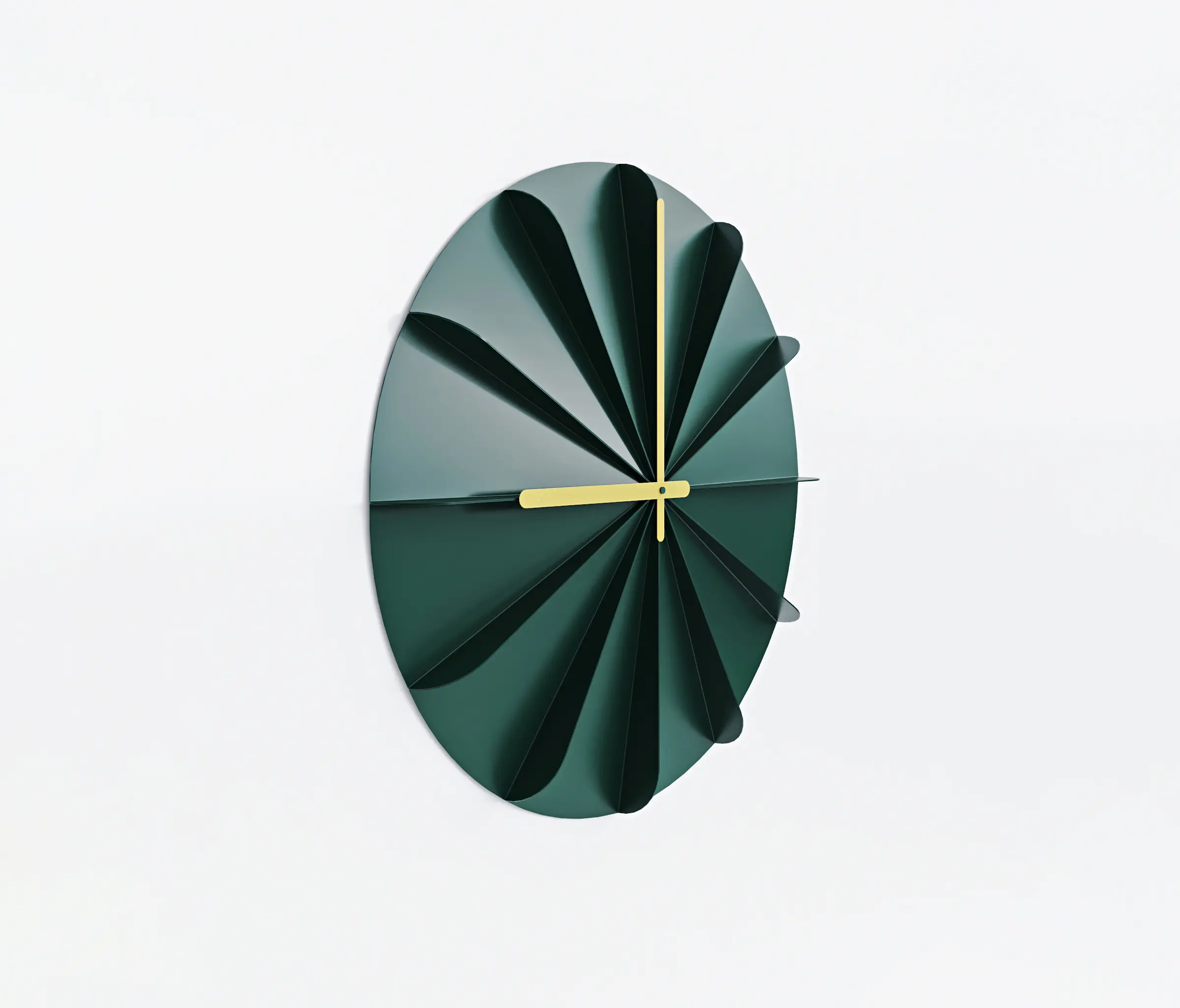 Fleysen - Wall clock #1411 | Dark green Matt