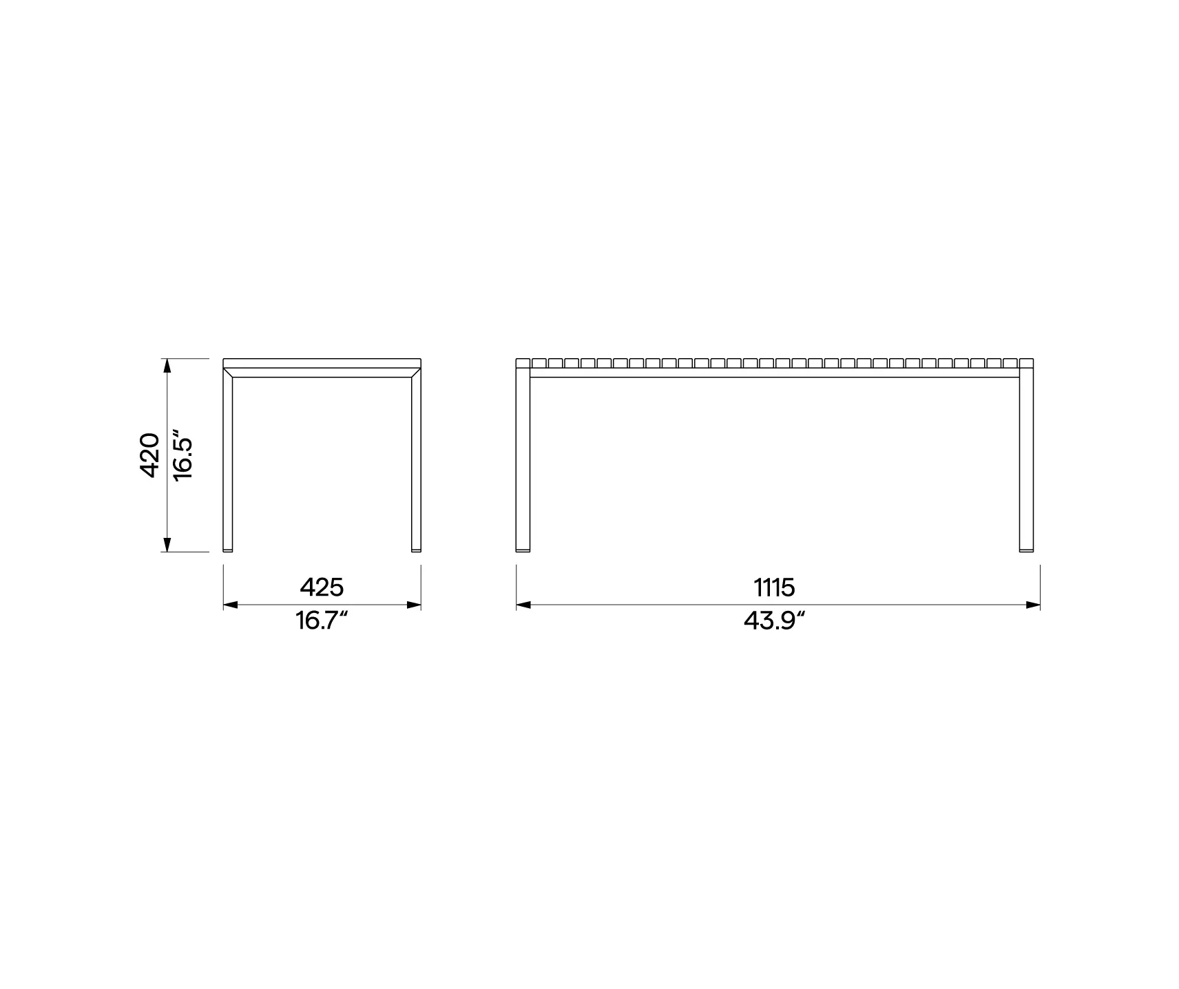 Egoé - Axis Long Low Table