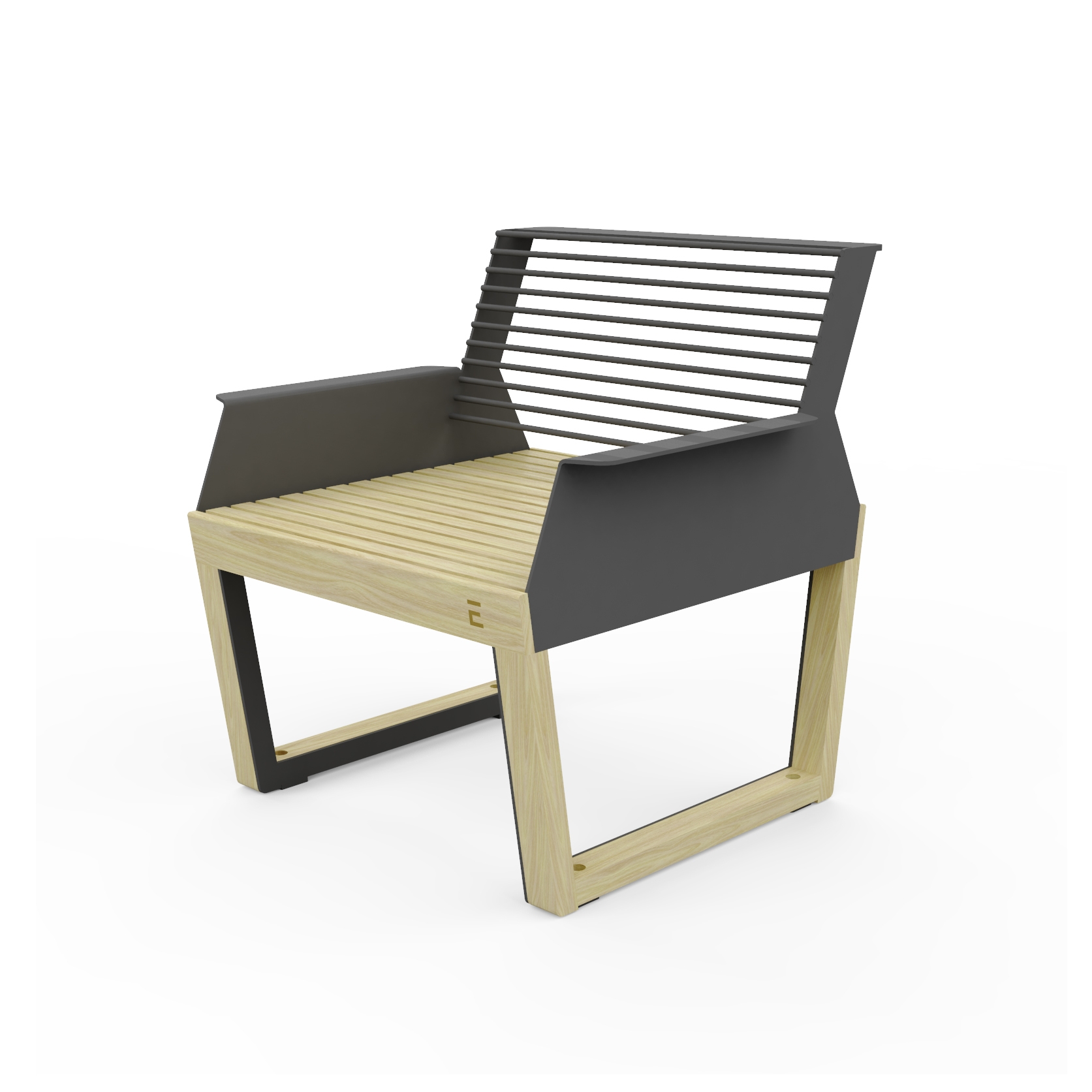 Vertoon produk Barka Armchair with Armrests van vervaardiger Egoé