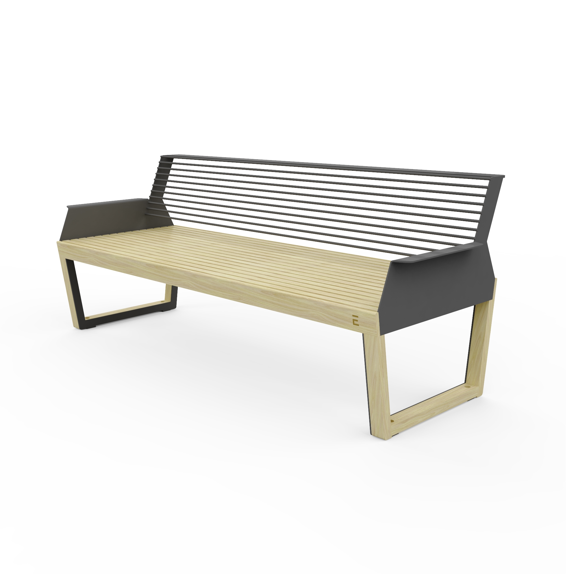 Vertoon produk Barka Three-seat Bench with Armrest van vervaardiger Egoé