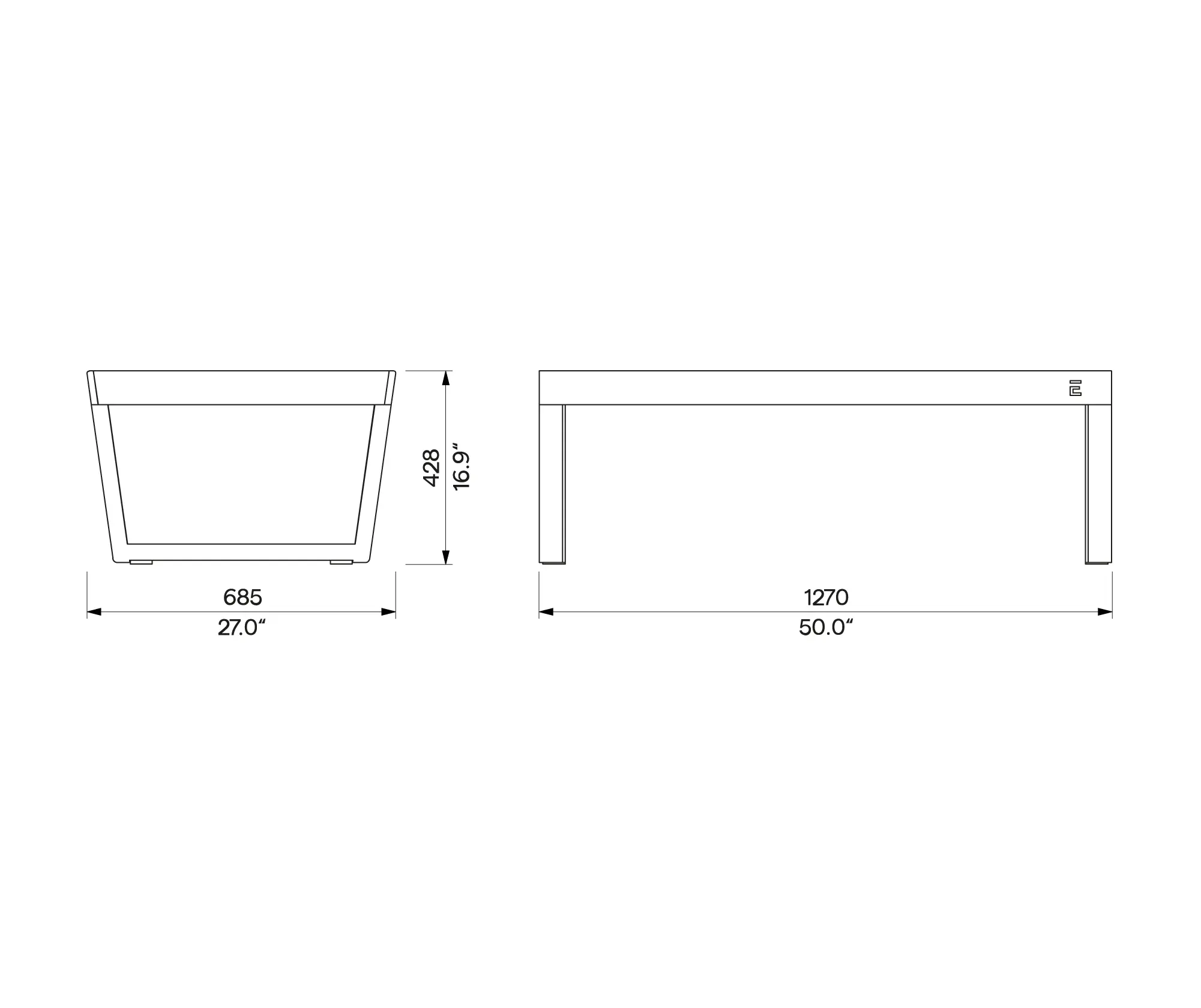 Egoé - Barka Two-seat Bench