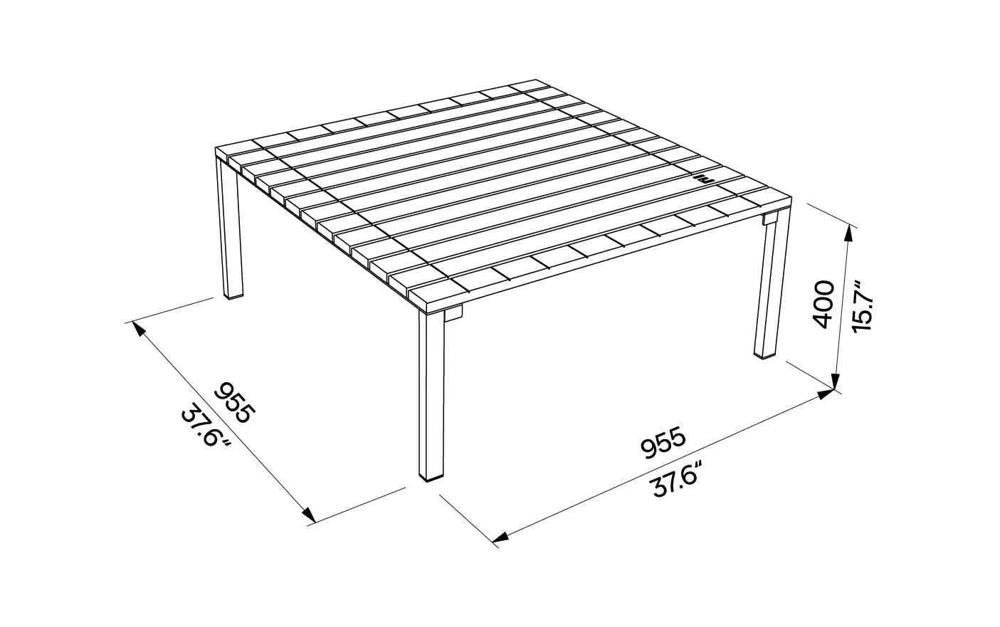 Egoé - Bistrot Low Square Table