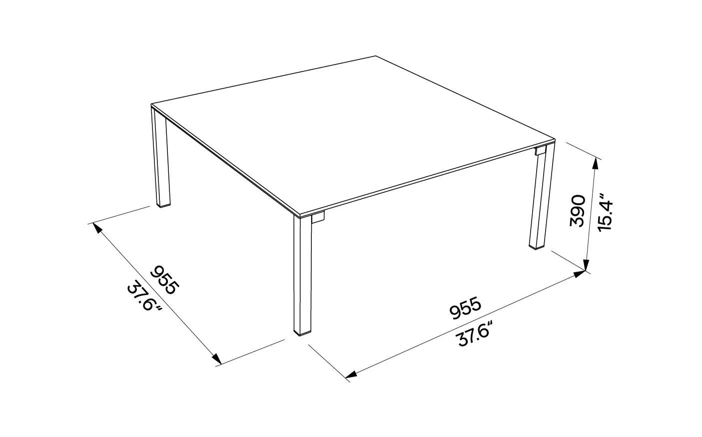 Egoé - Bistrot Low Square Table