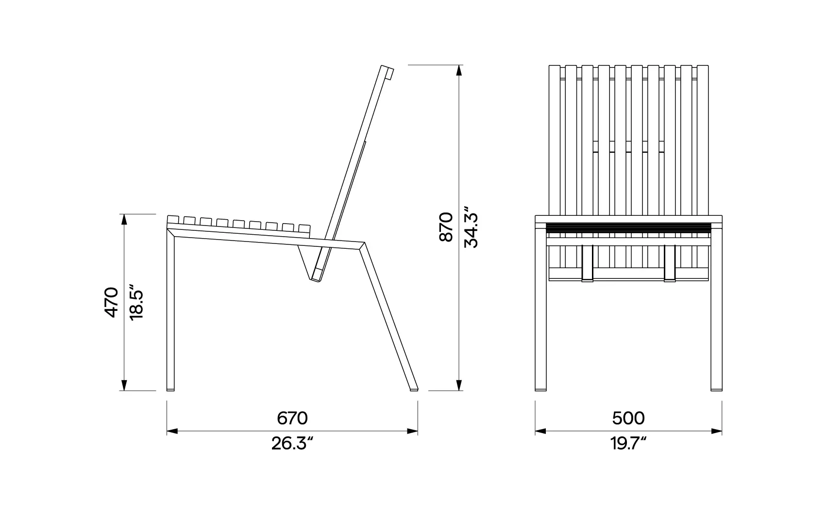 Egoé - Chair without armrests Axis