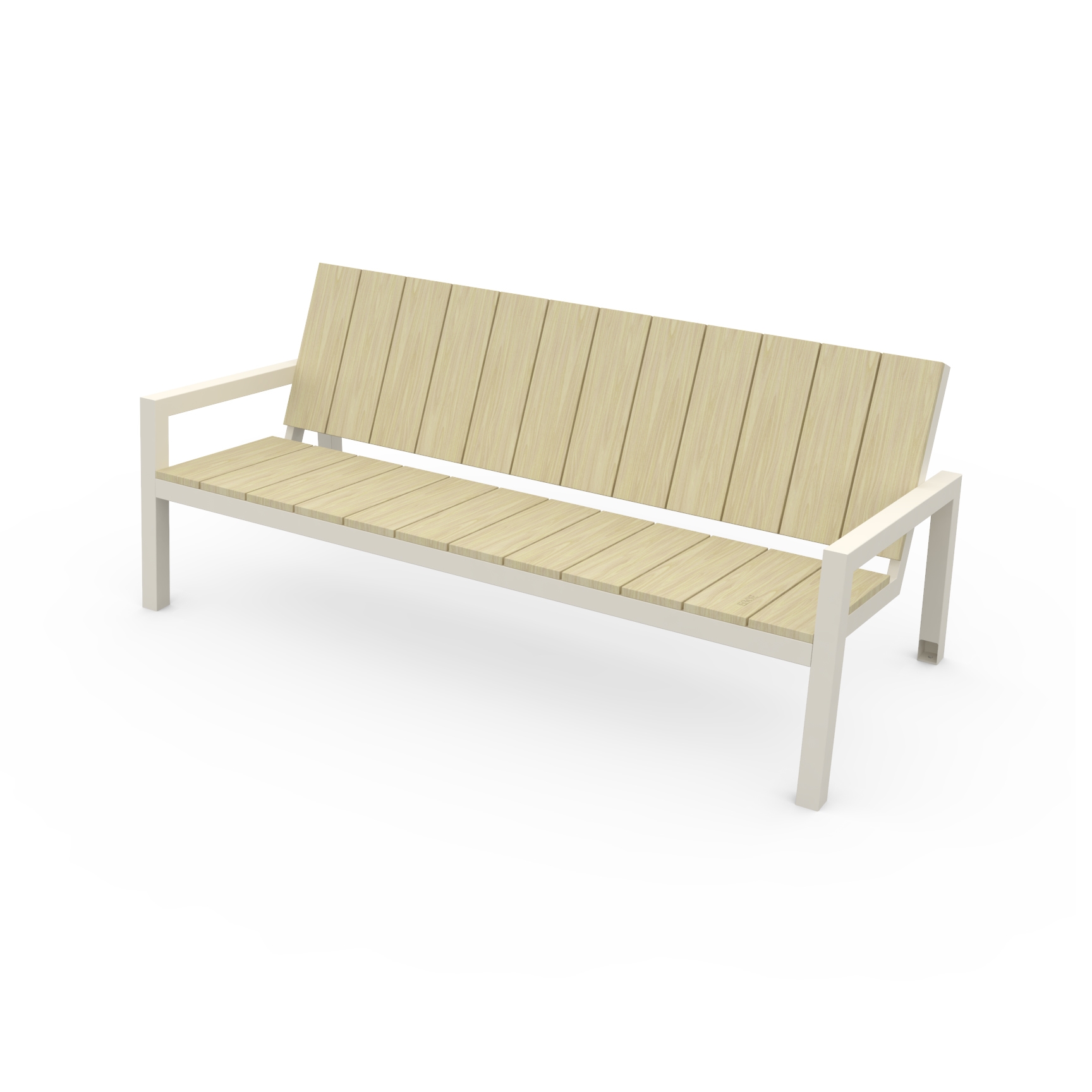 Afficher le produit Laurede Three-seat Bench with Armrests du fabricant Egoé