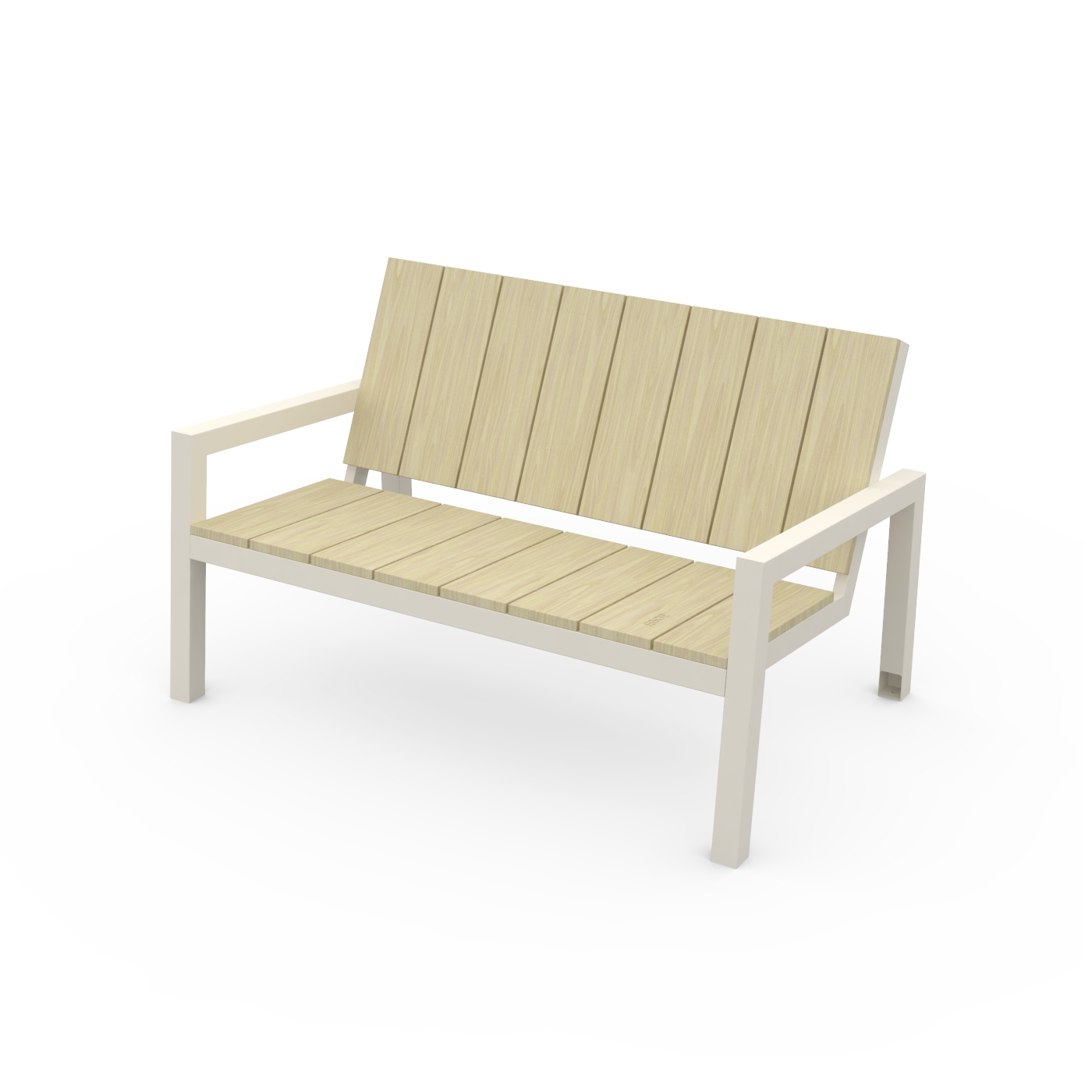 Vertoon produk Laurede Two-seat Bench with Armrests van vervaardiger Egoé