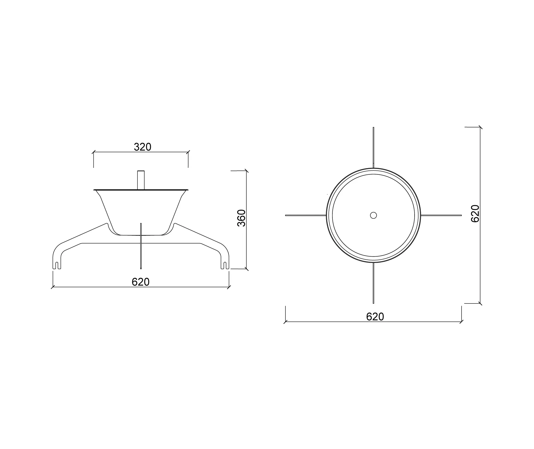 Egoé - Pot set for square firepit Back to fire