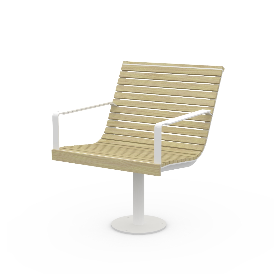 Display product Preva Armchair with Armrests, on one Leg from manufacturer Egoé
