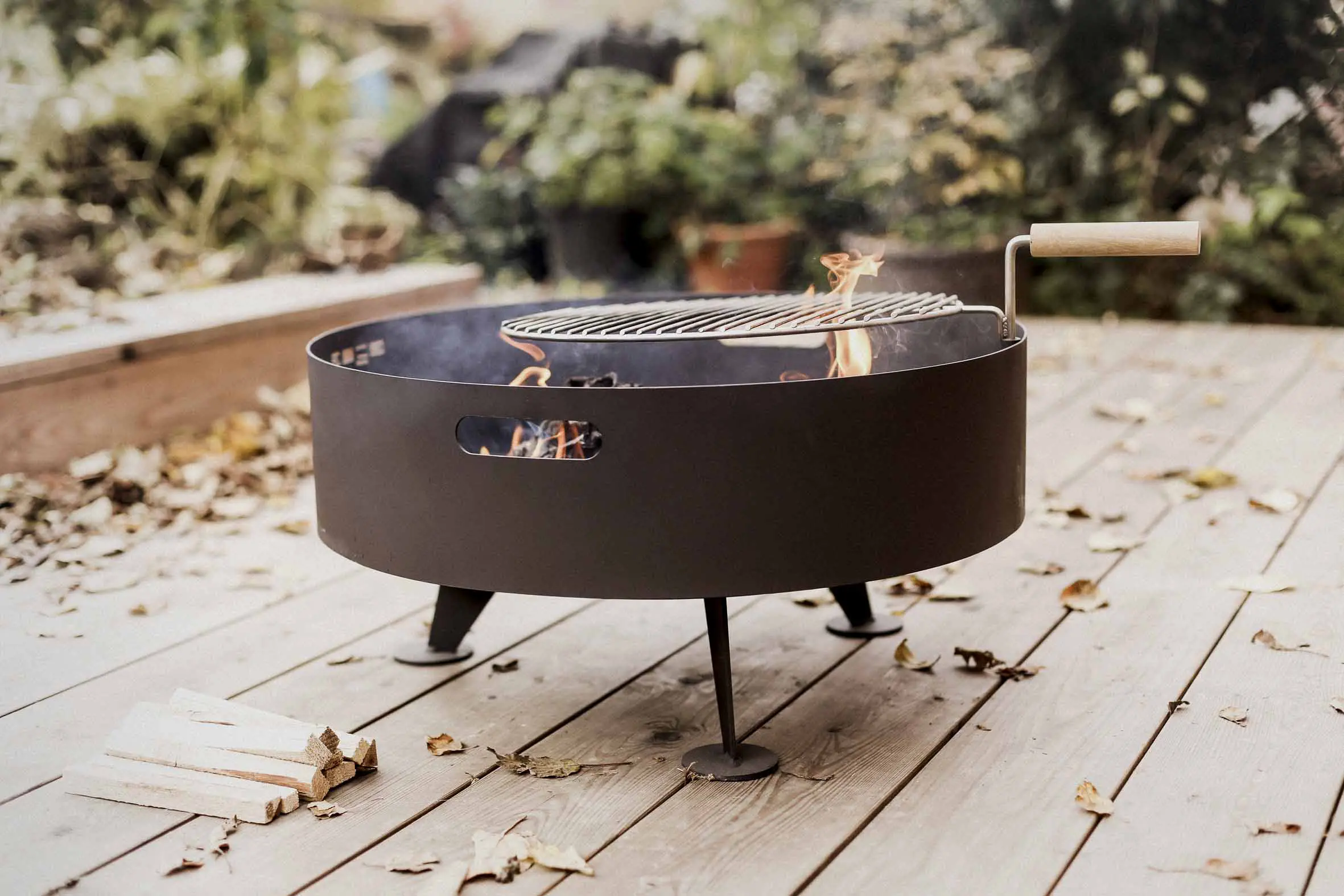 Egoé - Round firepit Back to fire