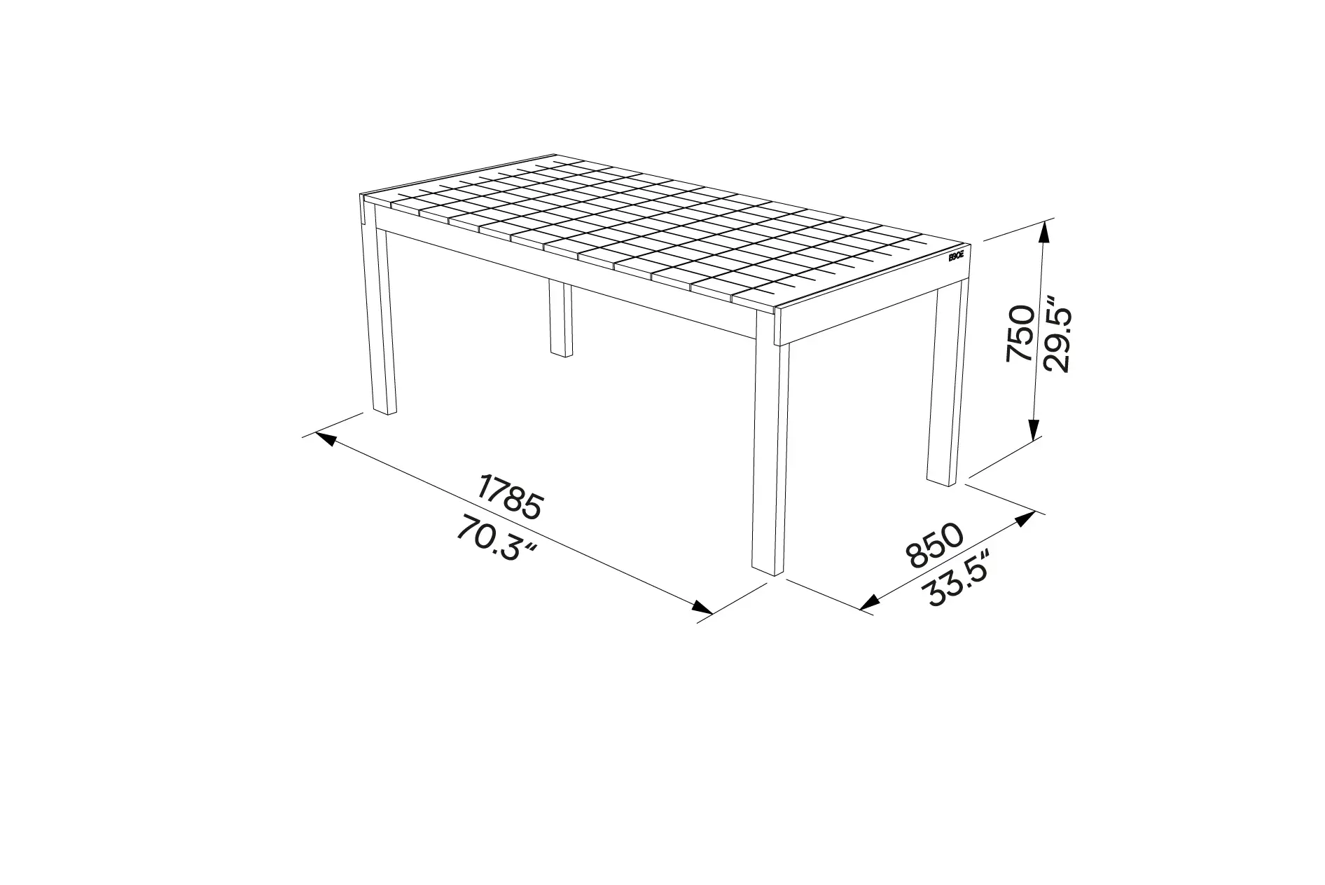 Egoé - Sena Tall Rectangular Table