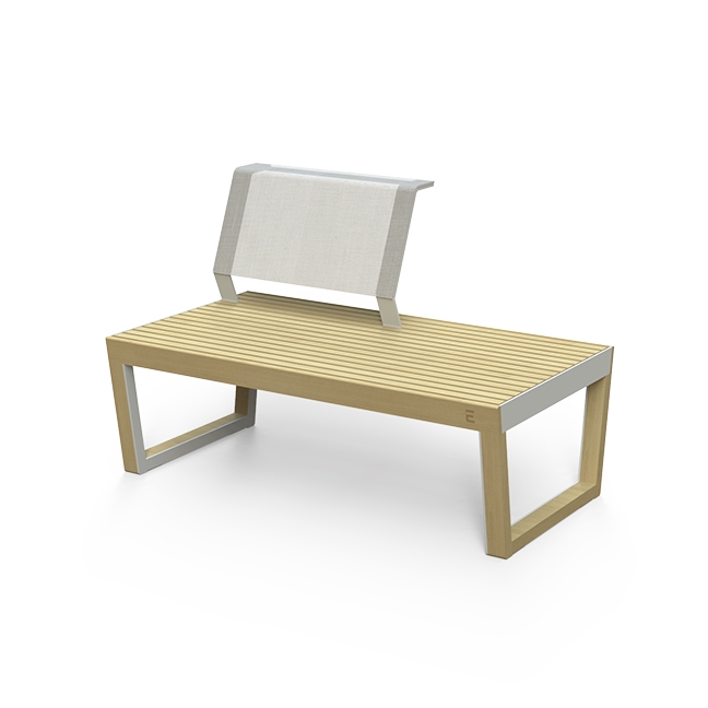 Display product Two-seat bench with partial backrest Barka from manufacturer Egoé