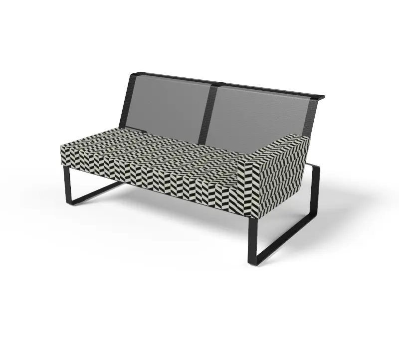 Egoé - Two-seat sofa with right armrest Moja