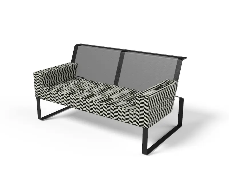 Egoé - Two-seat sofa with side zip pockets Moja
